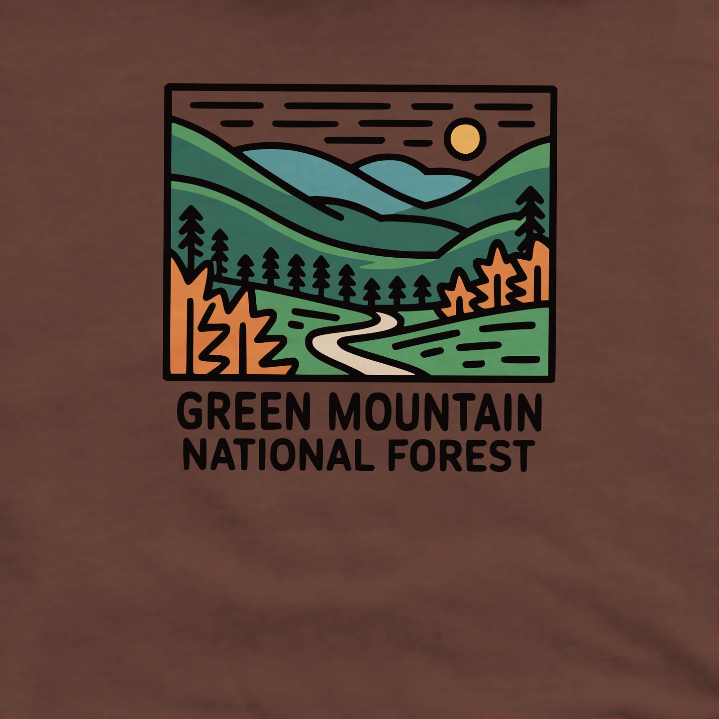 Green Mountain National Forest Crewneck Sweatshirt Adventure and Outdoors Themed Sweatshirt