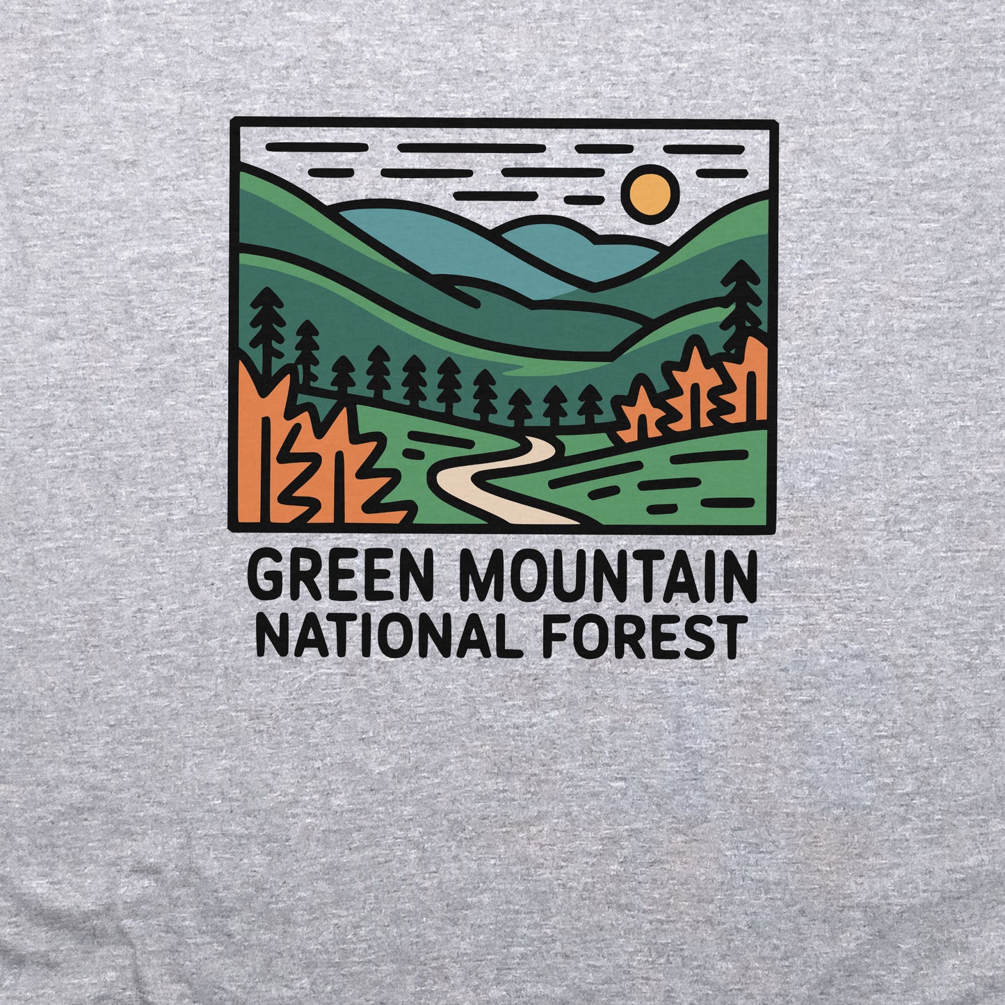 Green Mountain National Forest Crewneck Sweatshirt Adventure and Outdoors Themed Sweatshirt