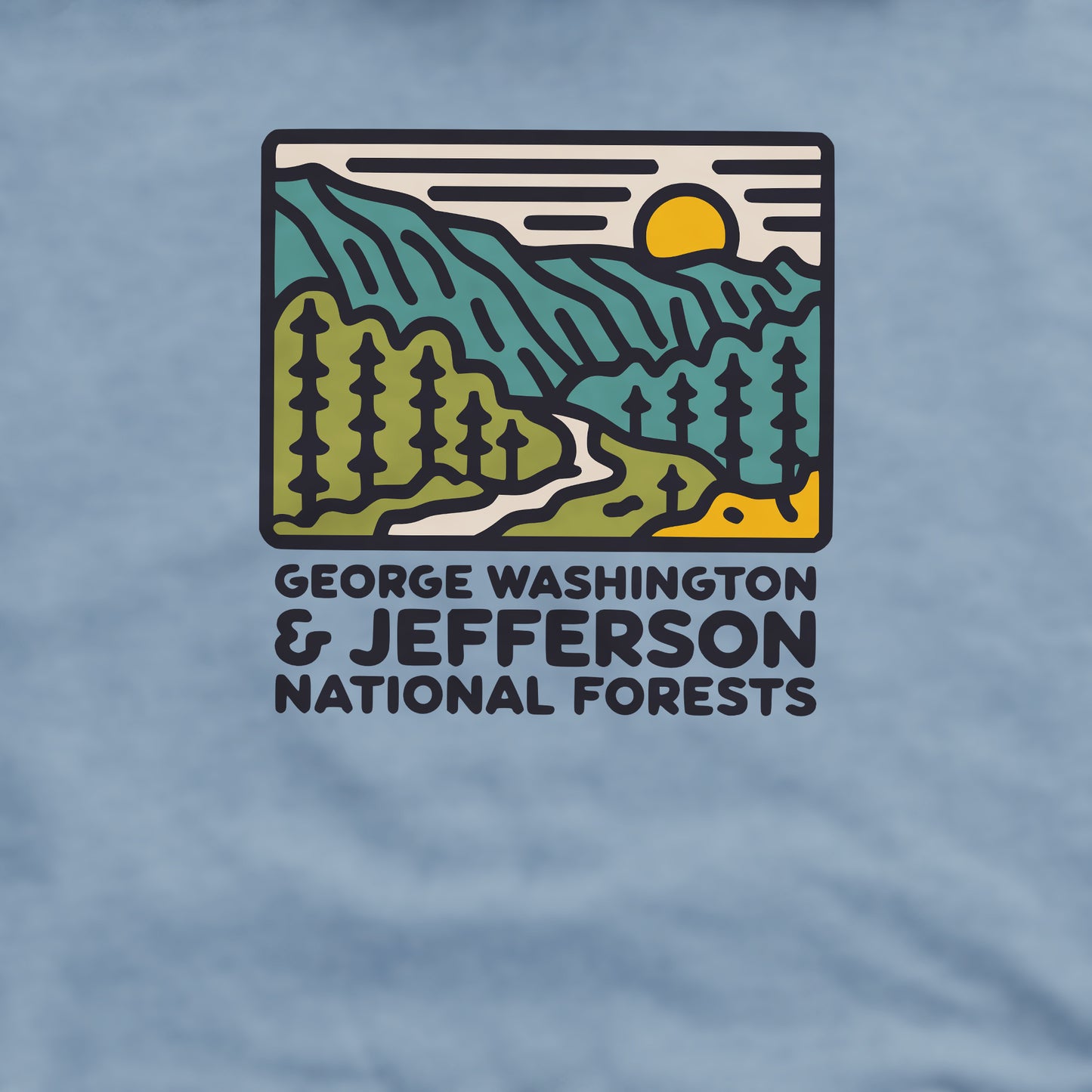 George Washington and Jefferson National Forests Crewneck Sweatshirt Adventure and Outdoors Themed Sweatshirt