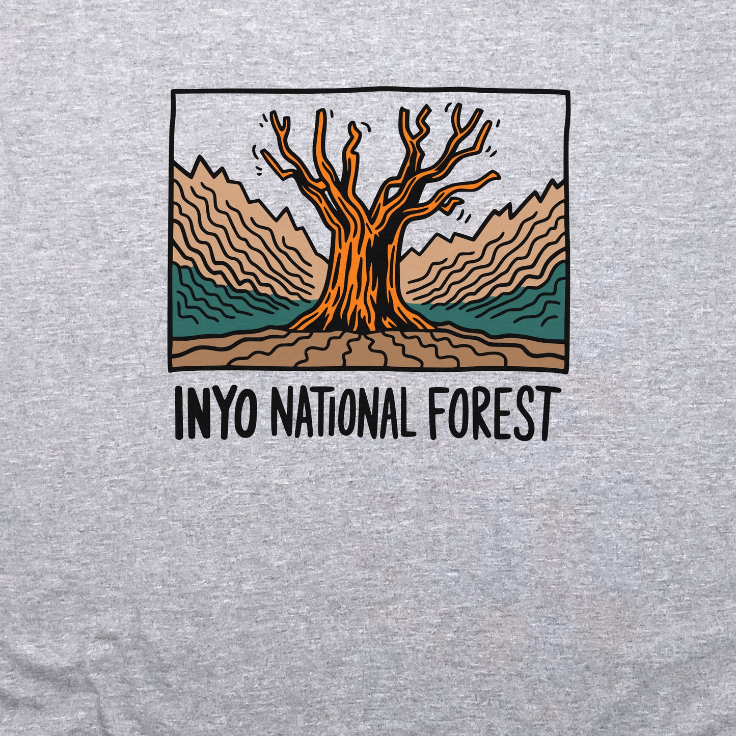 Inyo National Forest Crewneck Sweatshirt Adventure and Outdoors Themed Sweatshirt
