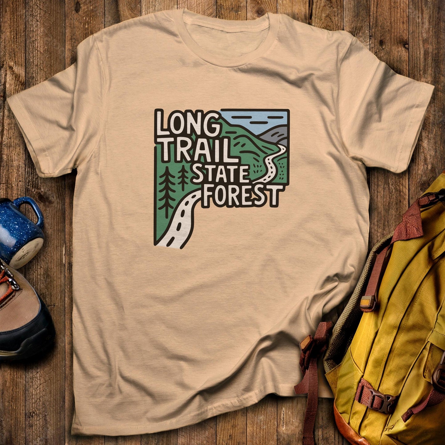 Long Trail State Forest T-Shirt Sand Adventure and Outdoors Themed T-Shirt