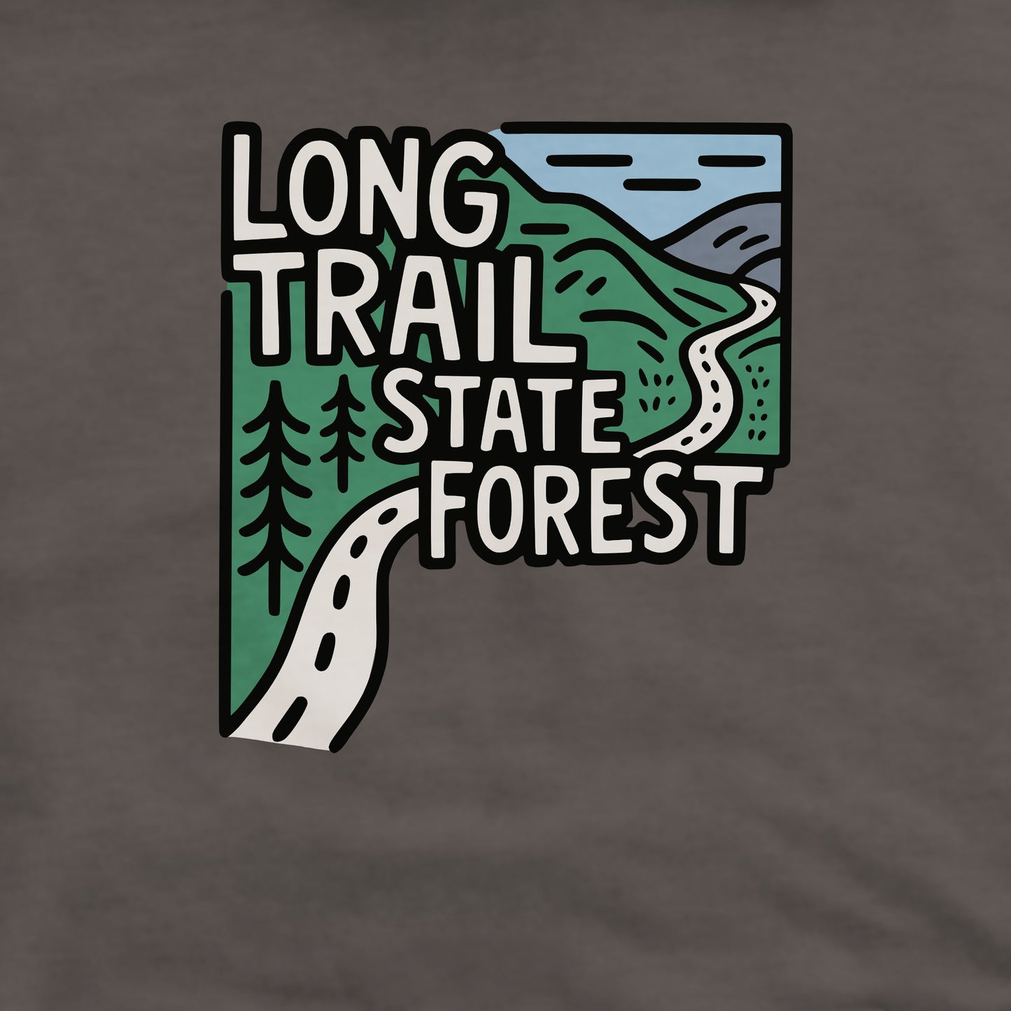 Long Trail State Forest Crewneck Sweatshirt Adventure and Outdoors Themed Sweatshirt