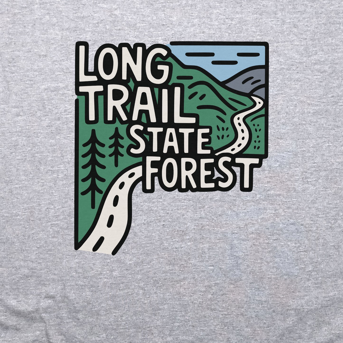 Long Trail State Forest Crewneck Sweatshirt Adventure and Outdoors Themed Sweatshirt