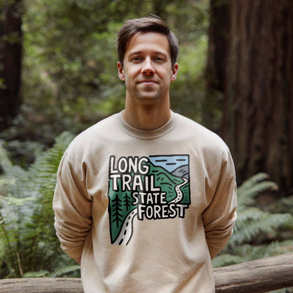 Long Trail State Forest Crewneck Sweatshirt Adventure and Outdoors Themed Sweatshirt
