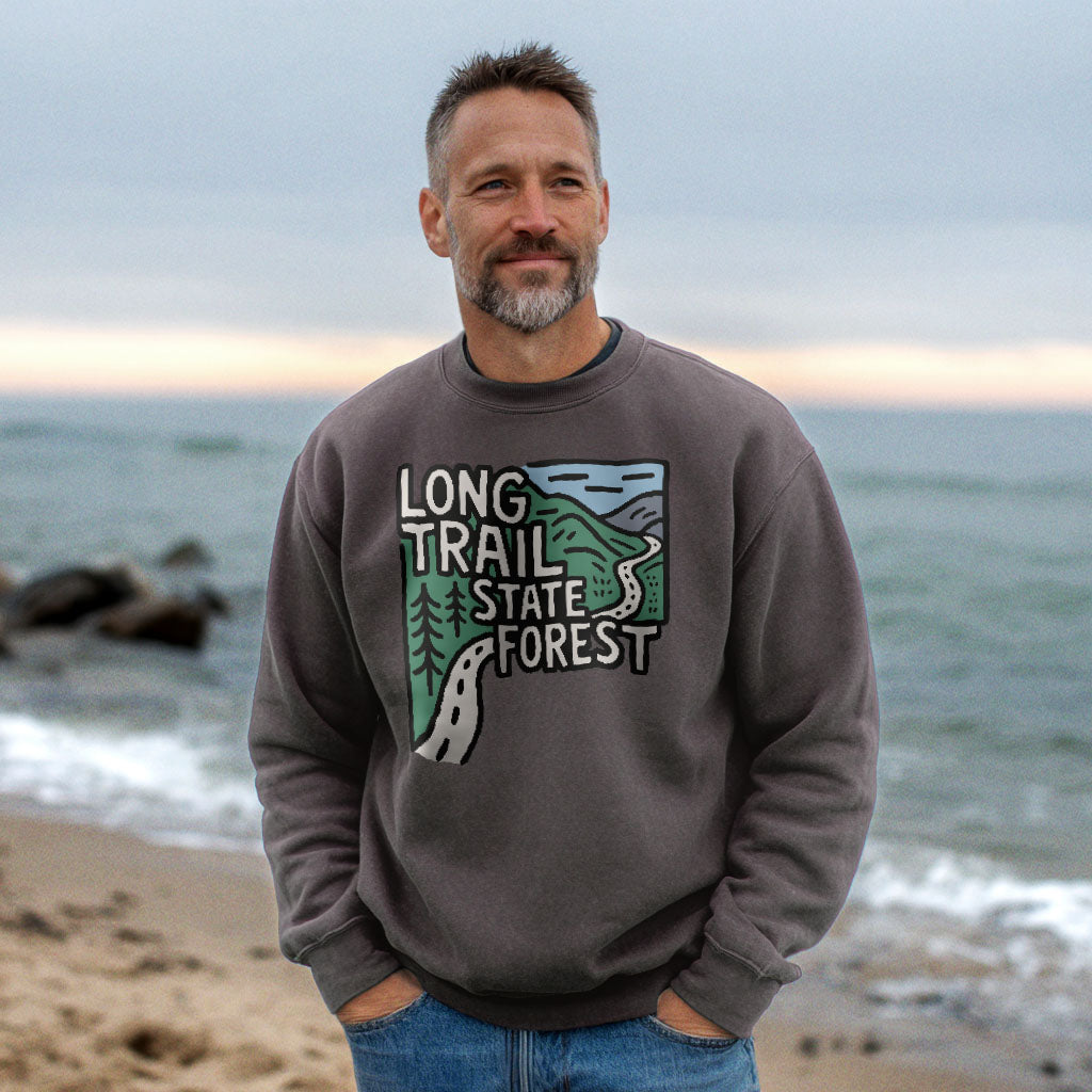 Long Trail State Forest Crewneck Sweatshirt Adventure and Outdoors Themed Sweatshirt