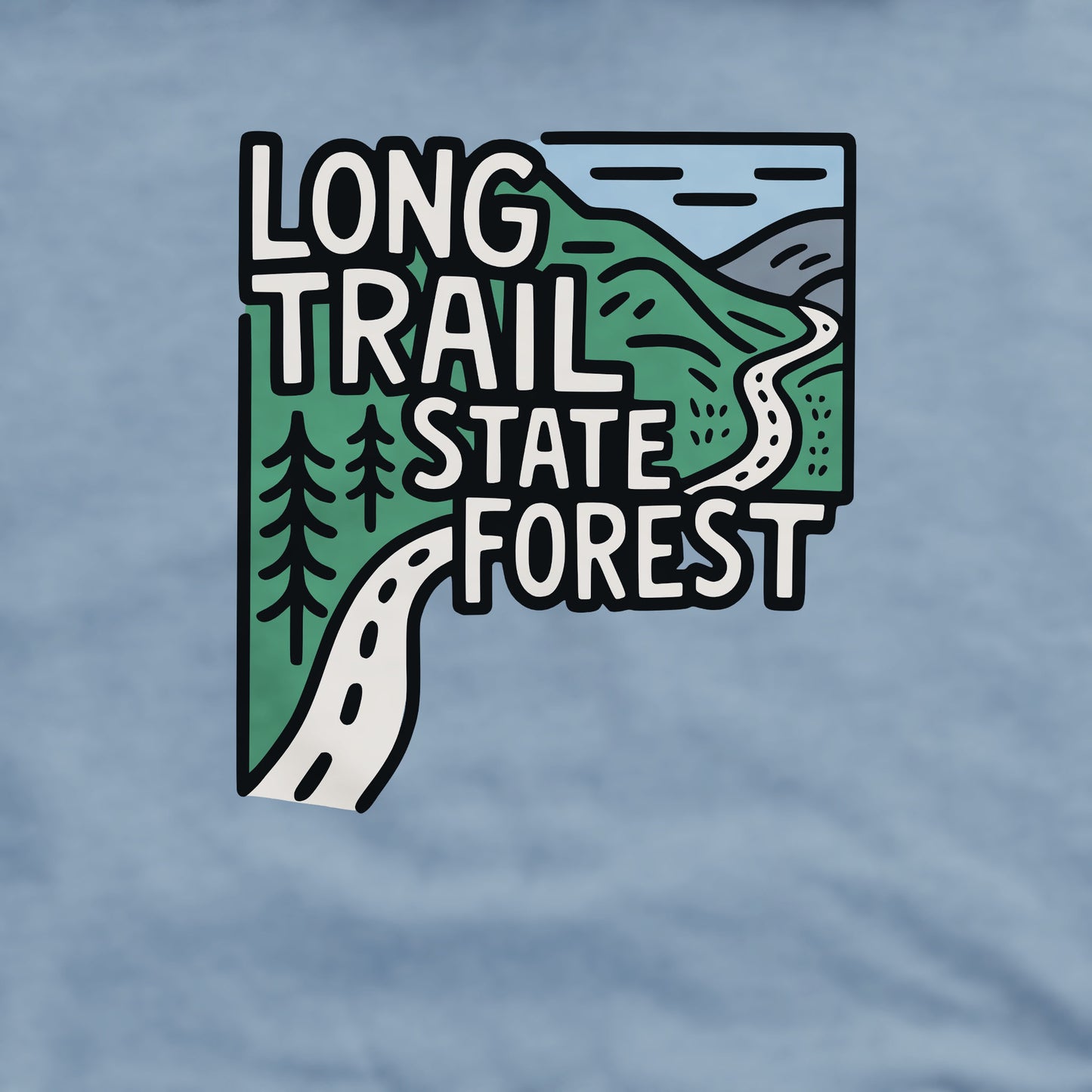 Long Trail State Forest Crewneck Sweatshirt Adventure and Outdoors Themed Sweatshirt