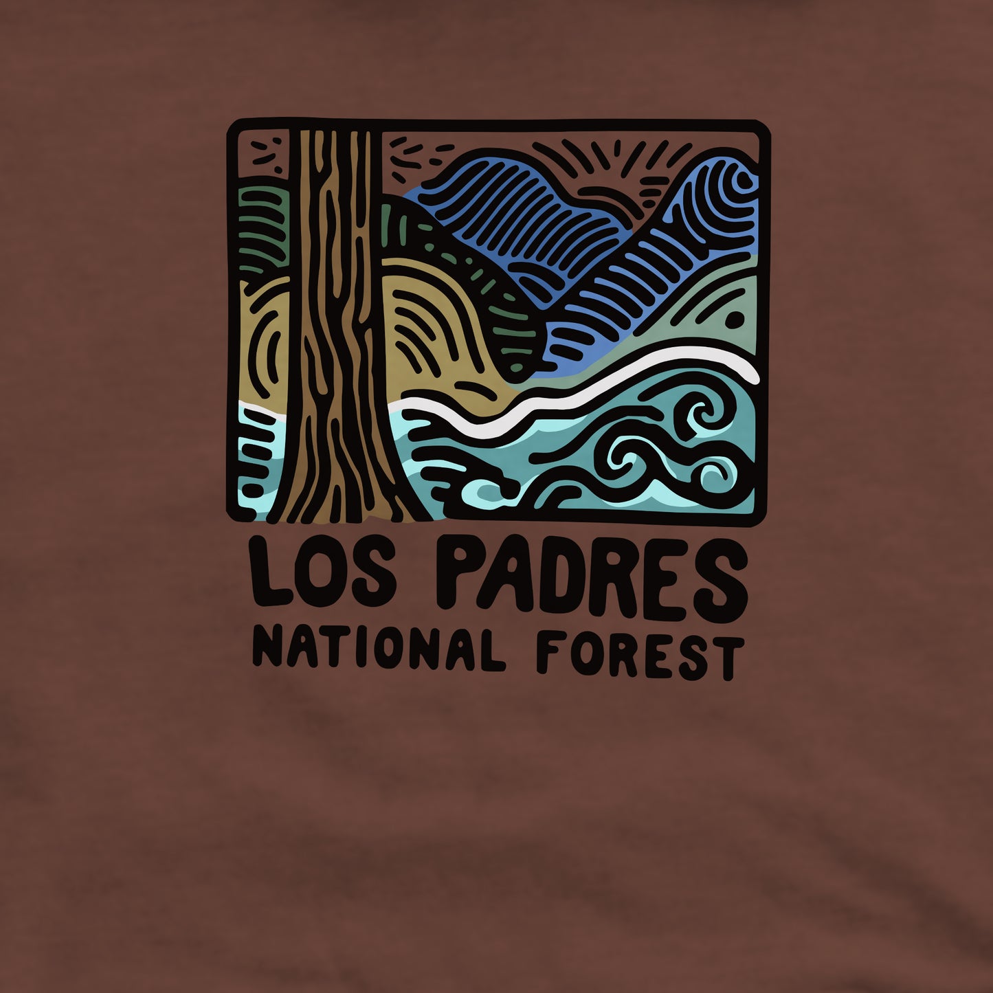 Los Padres National Forest Crewneck Sweatshirt Adventure and Outdoors Themed Sweatshirt