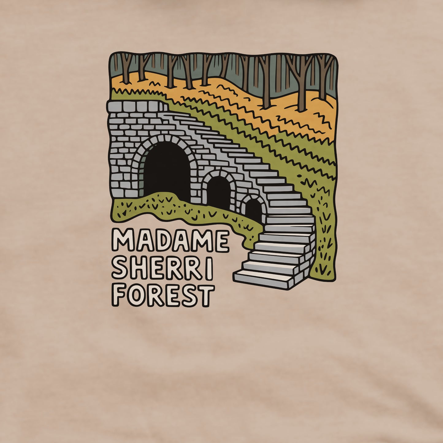 Madame Sherri Forest Crewneck Sweatshirt Adventure and Outdoors Themed Sweatshirt