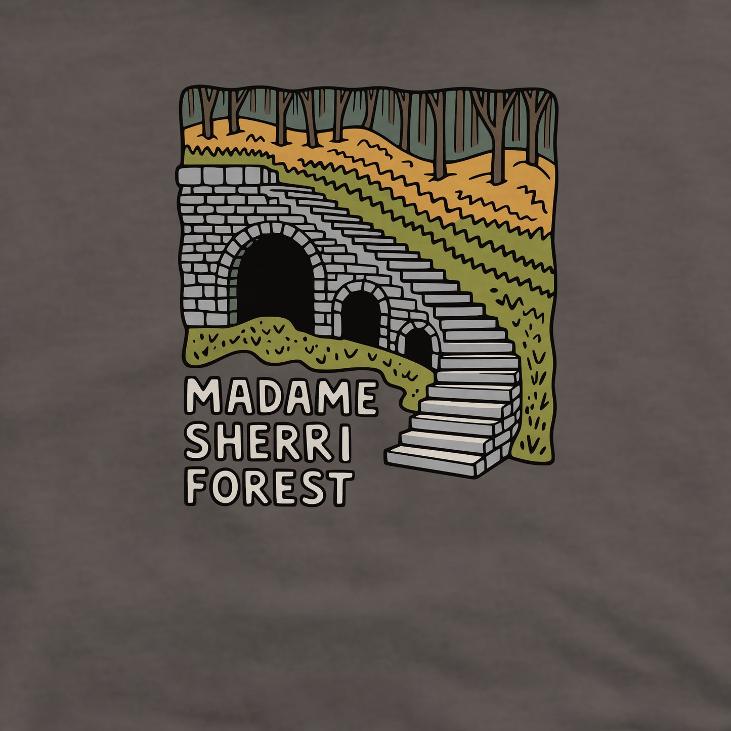Madame Sherri Forest Crewneck Sweatshirt Adventure and Outdoors Themed Sweatshirt