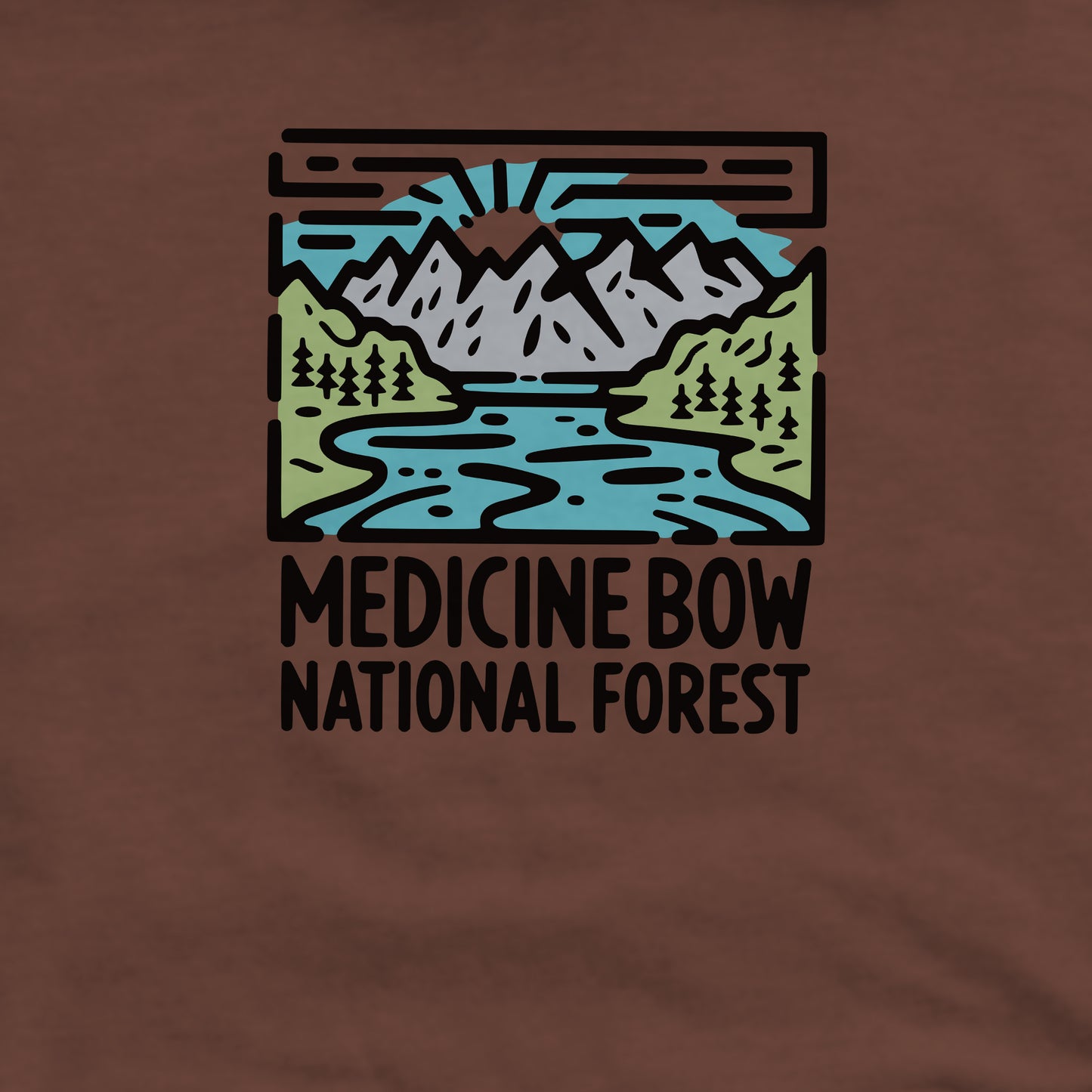 Medicine Bow National Forest Crewneck Sweatshirt Adventure and Outdoors Themed Sweatshirt