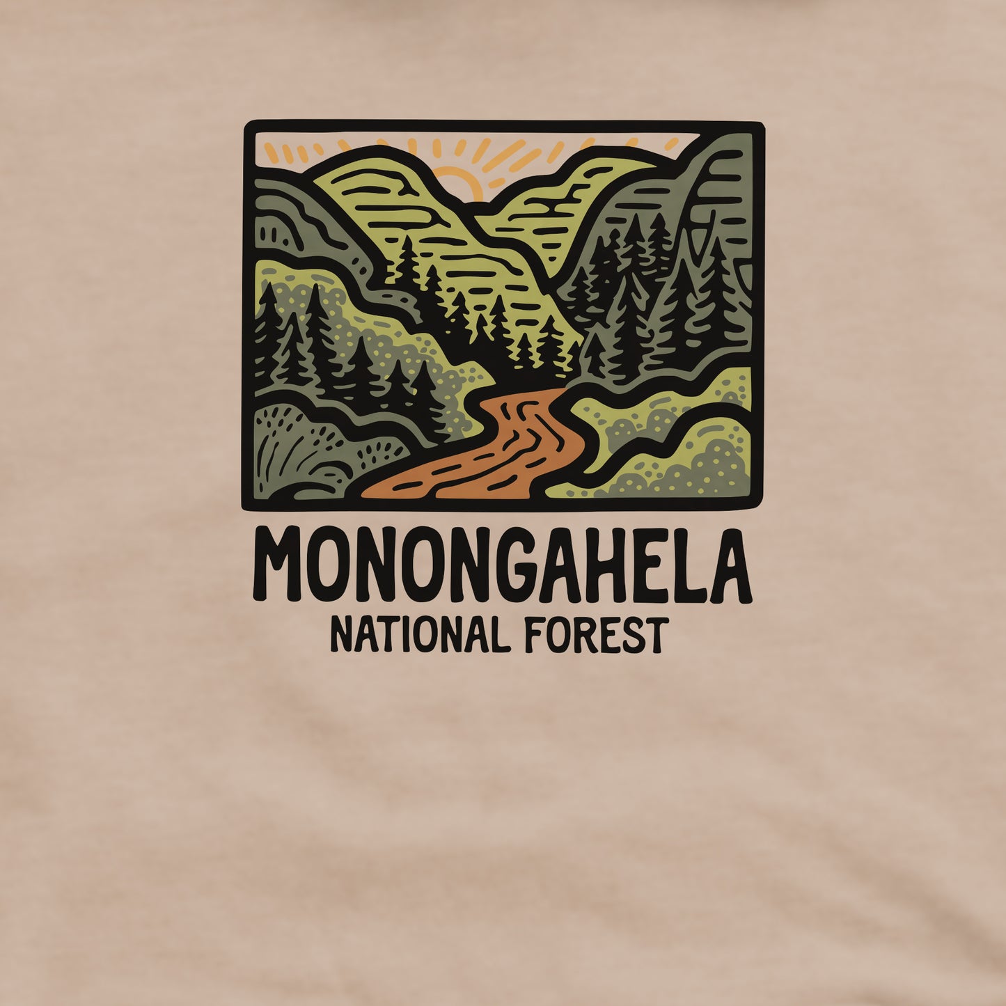 Monongahela National Forest Crewneck Sweatshirt Adventure and Outdoors Themed Sweatshirt