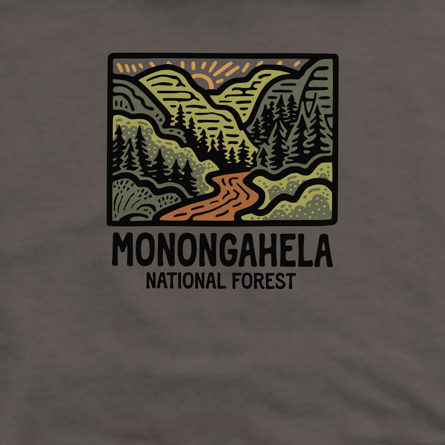 Monongahela National Forest Crewneck Sweatshirt Adventure and Outdoors Themed Sweatshirt