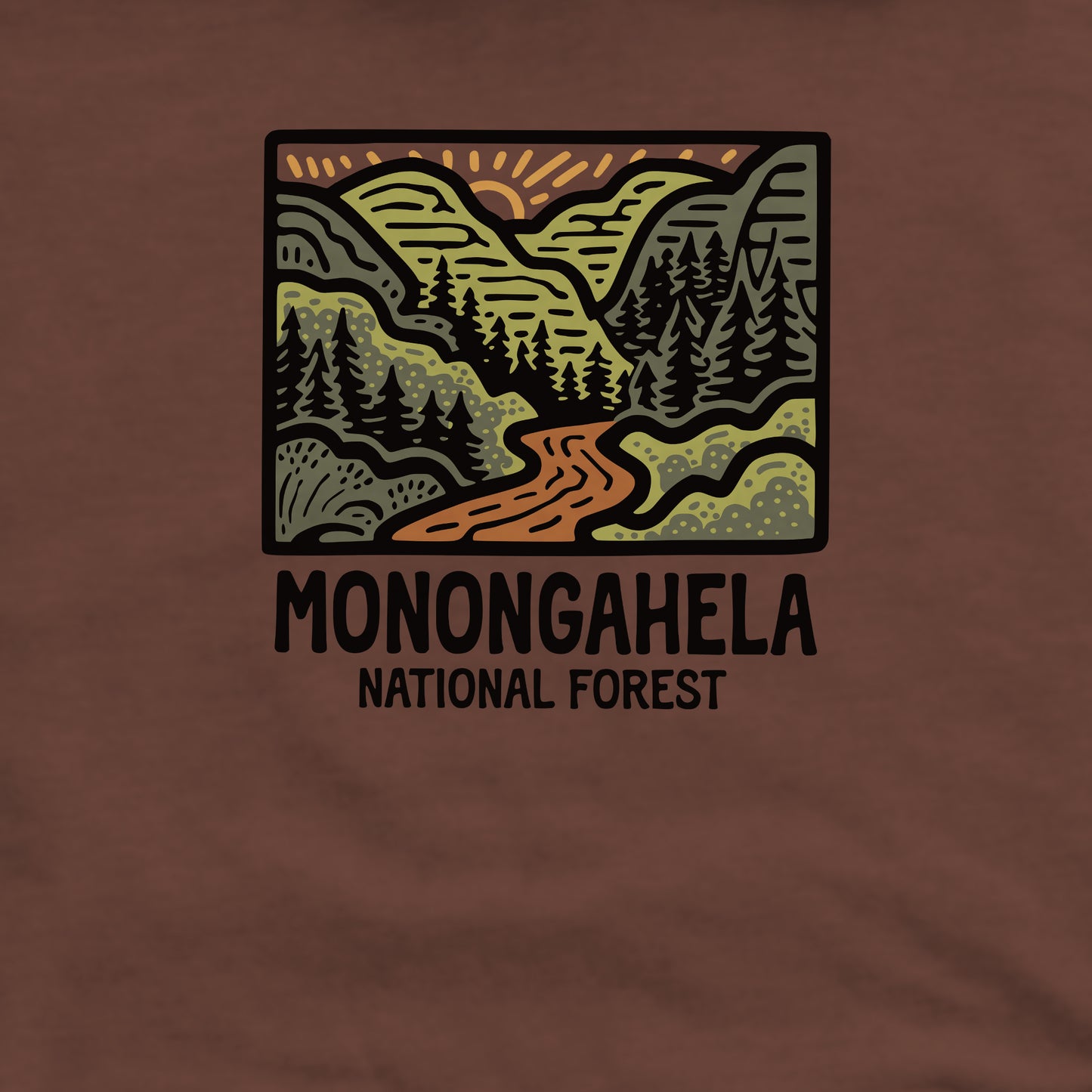 Monongahela National Forest Crewneck Sweatshirt Adventure and Outdoors Themed Sweatshirt