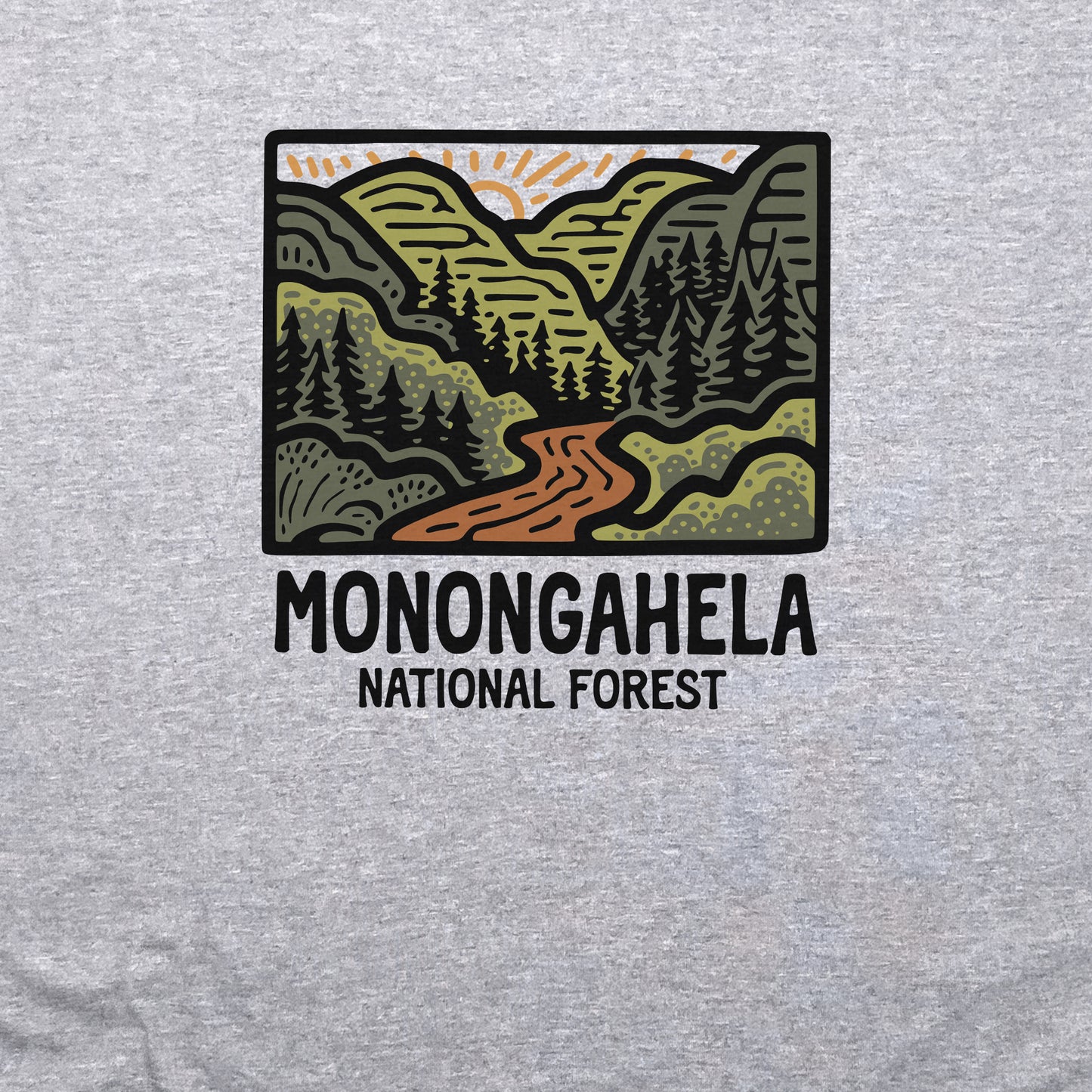 Monongahela National Forest Crewneck Sweatshirt Adventure and Outdoors Themed Sweatshirt