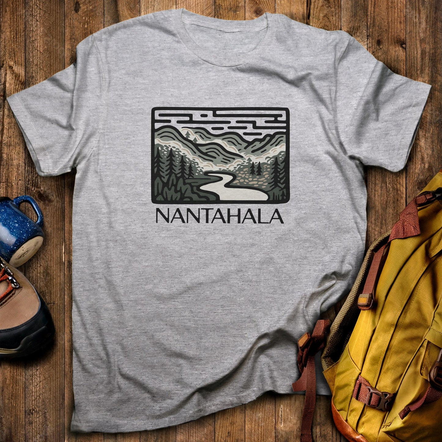 Nantahala National Forest T-Shirt Sport Grey Adventure and Outdoors Themed T-Shirt
