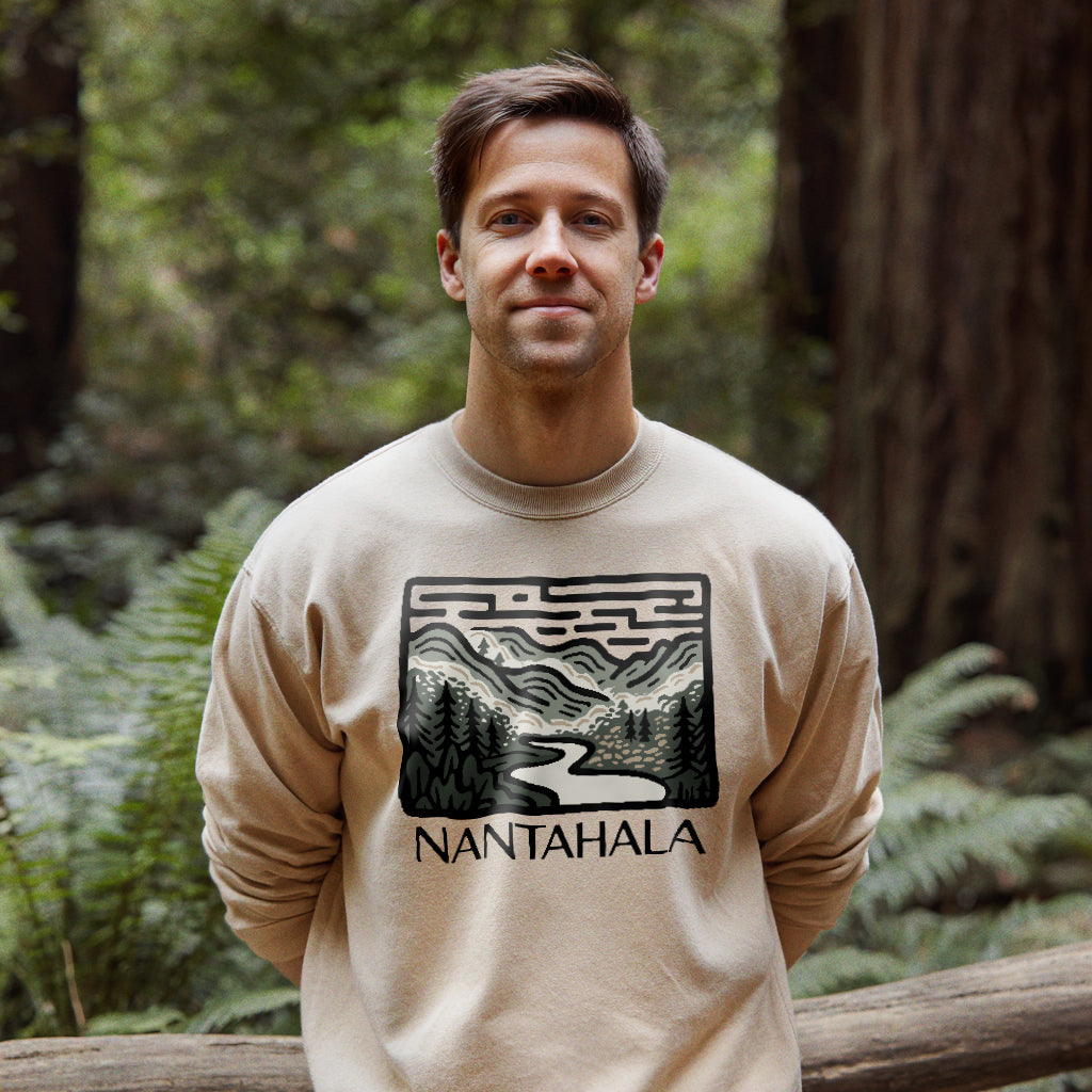 Nantahala National Forest Crewneck Sweatshirt Adventure and Outdoors Themed Sweatshirt