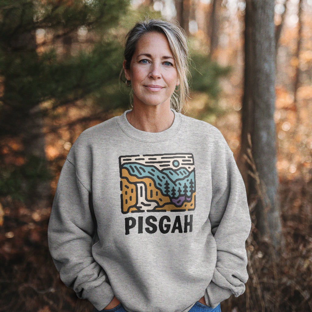 Pisgah National Forest Crewneck Sweatshirt Adventure and Outdoors Themed Sweatshirt