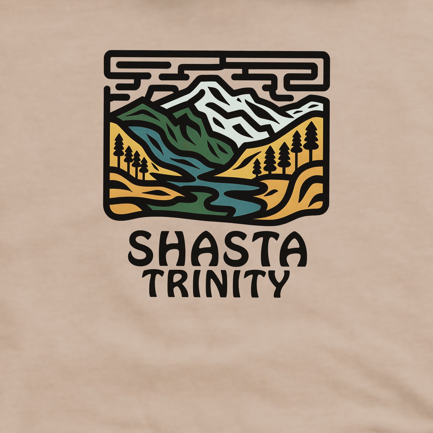 Shasta-Trinity National Forest Crewneck Sweatshirt Adventure and Outdoors Themed Sweatshirt