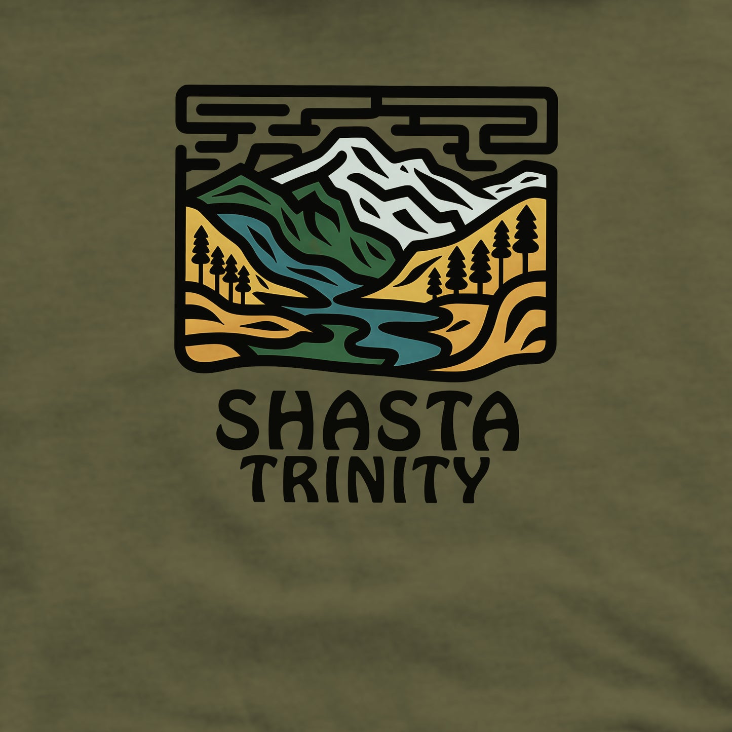 Shasta-Trinity National Forest Crewneck Sweatshirt Adventure and Outdoors Themed Sweatshirt