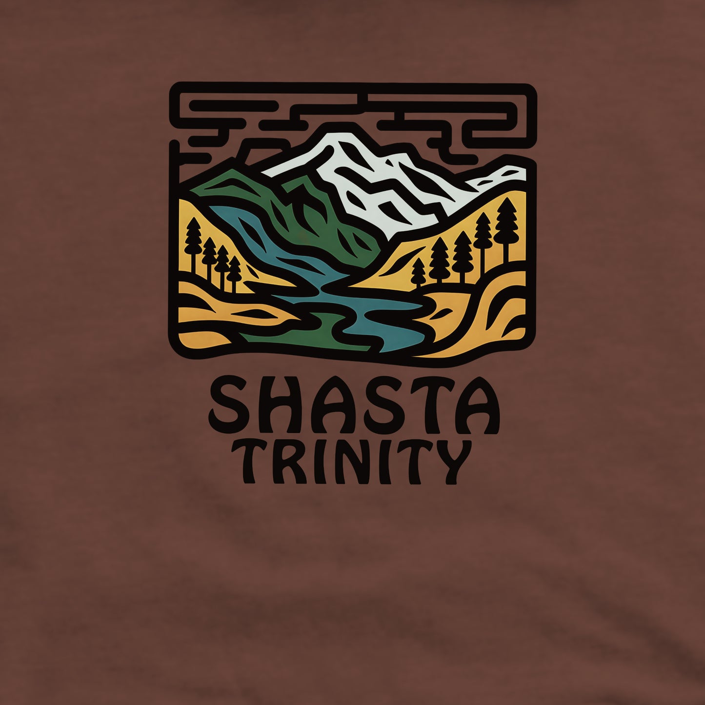 Shasta-Trinity National Forest Crewneck Sweatshirt Adventure and Outdoors Themed Sweatshirt