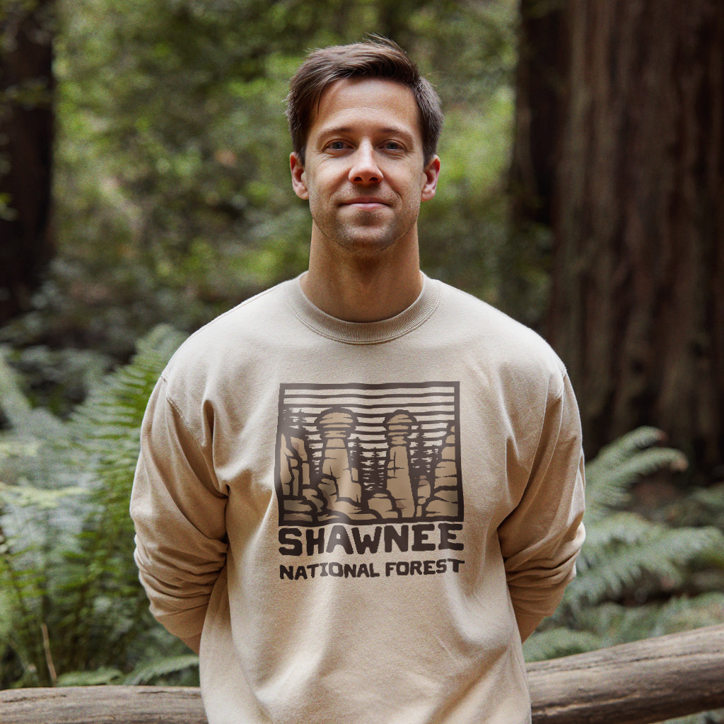 Shawnee National Forest Crewneck Sweatshirt Adventure and Outdoors Themed Sweatshirt