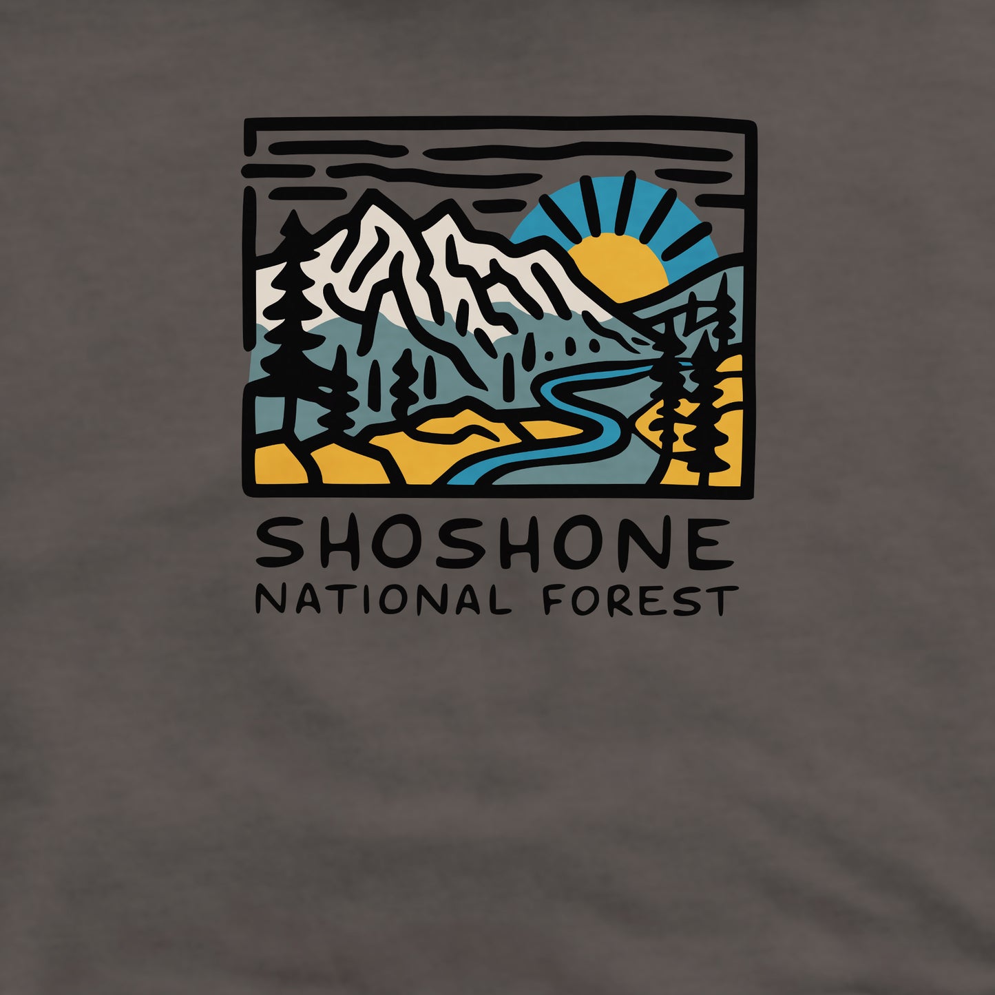 Shoshone National Forest Crewneck Sweatshirt Adventure and Outdoors Themed Sweatshirt