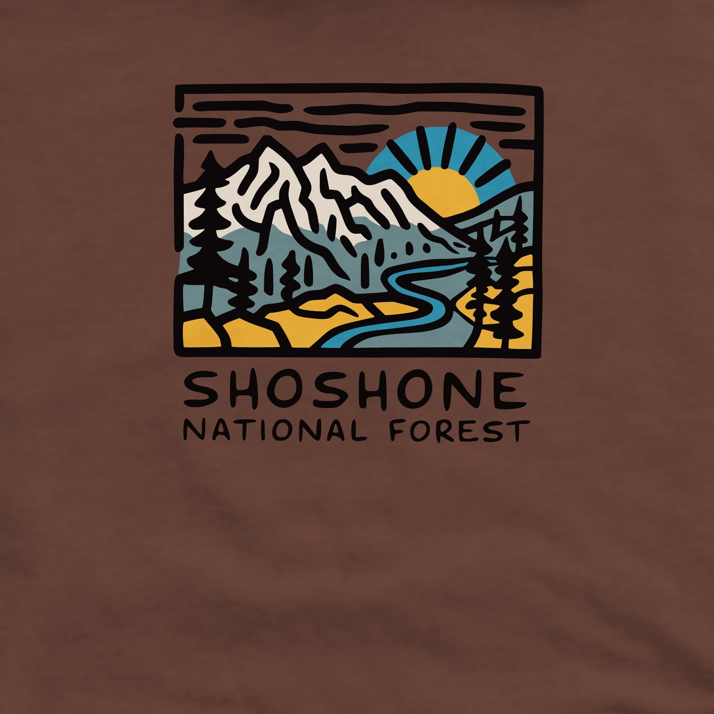 Shoshone National Forest Crewneck Sweatshirt Adventure and Outdoors Themed Sweatshirt