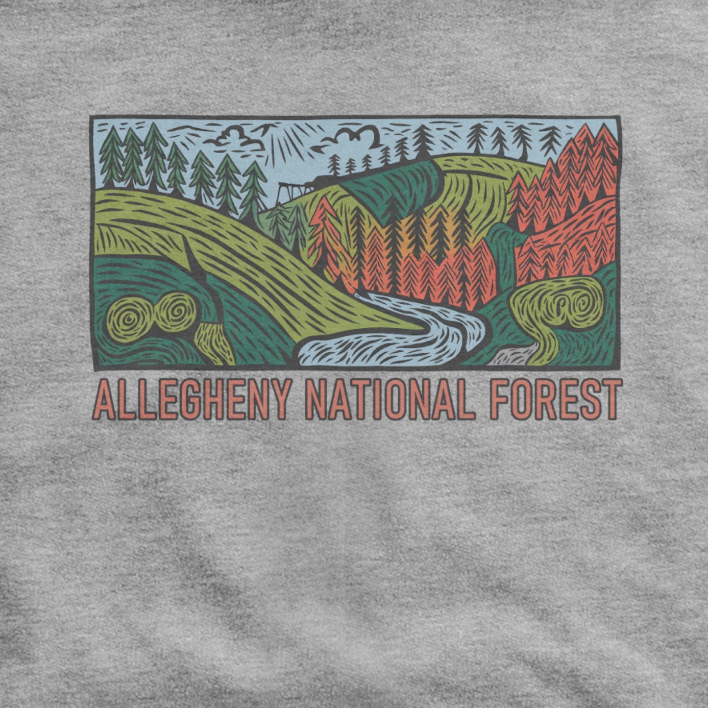 Allegheny National Forest Hoodie Adventure and Outdoors Themed Hoodie