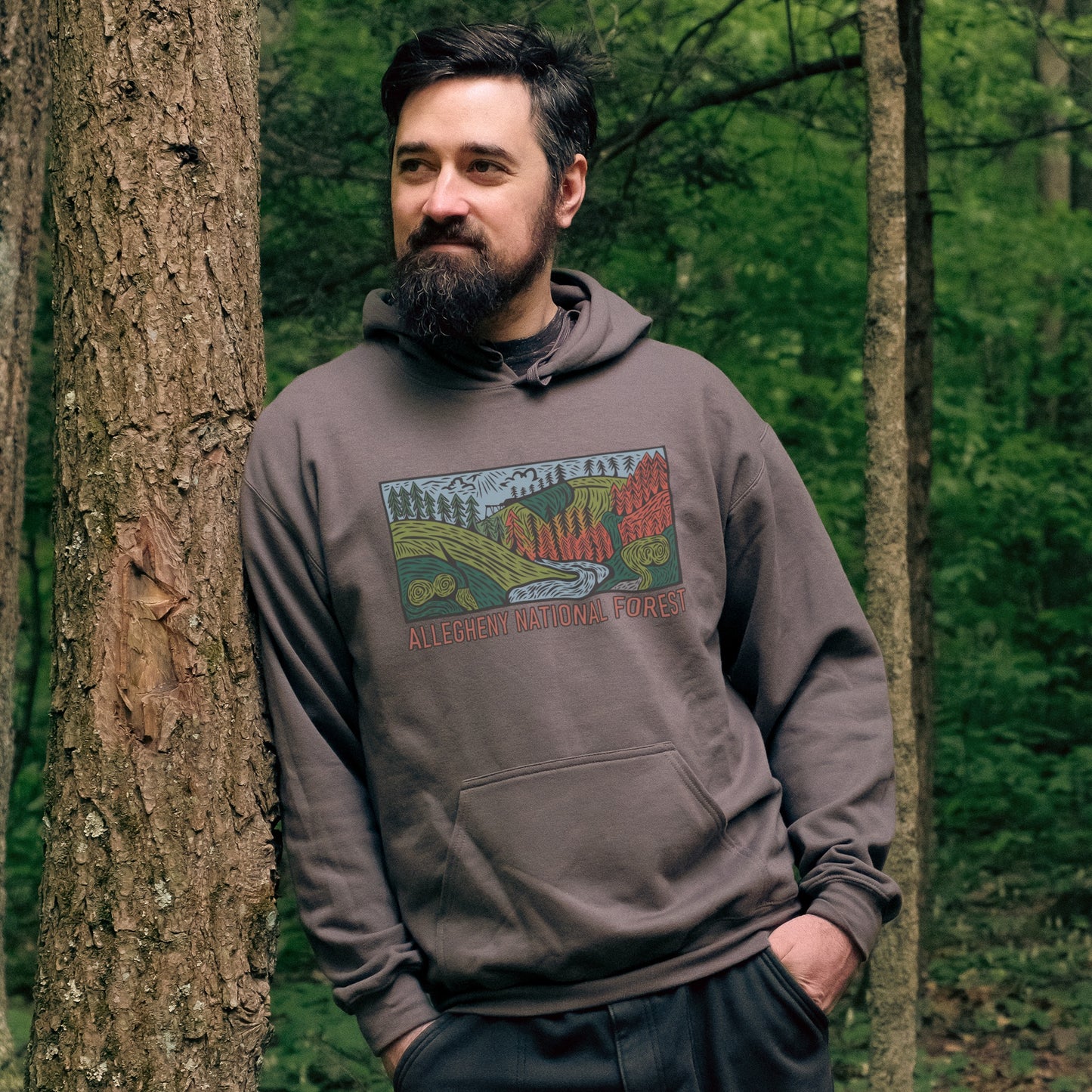Allegheny National Forest Hoodie Adventure and Outdoors Themed Hoodie