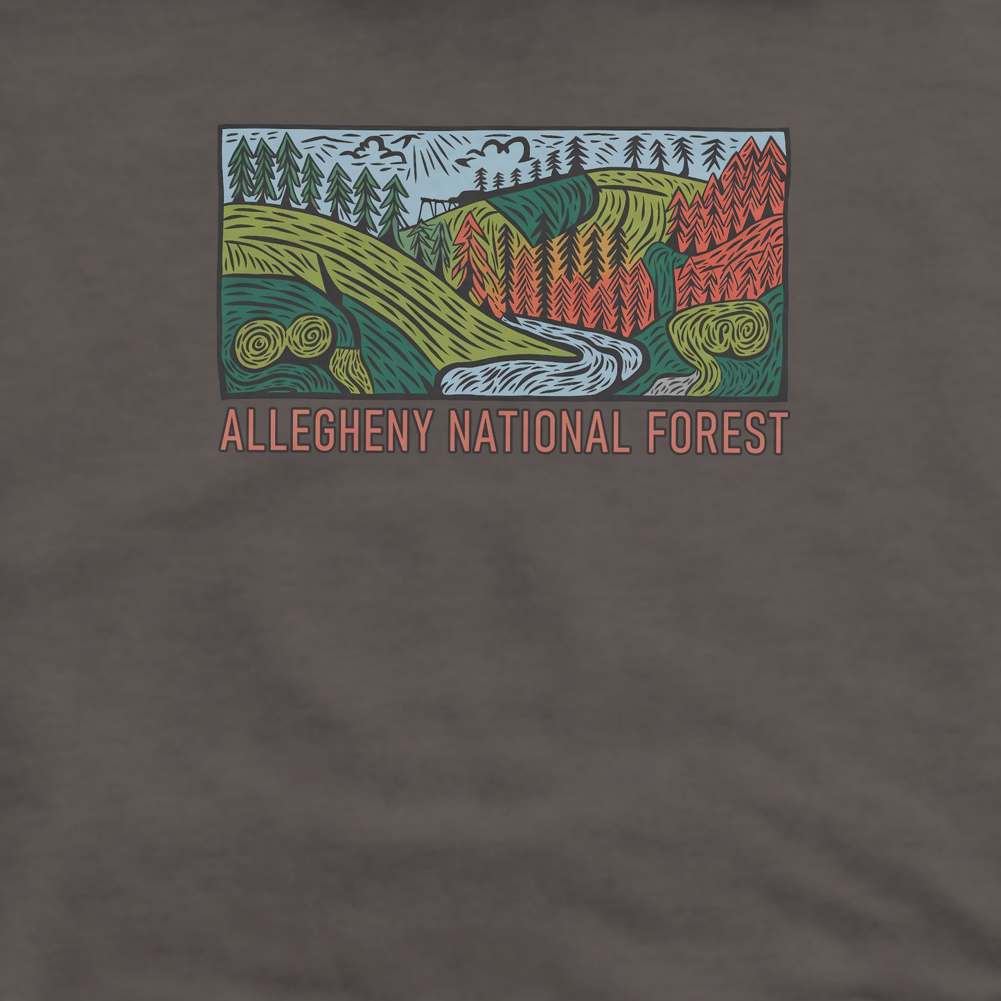 Allegheny National Forest Crewneck Sweatshirt Adventure and Outdoors Themed Sweatshirt