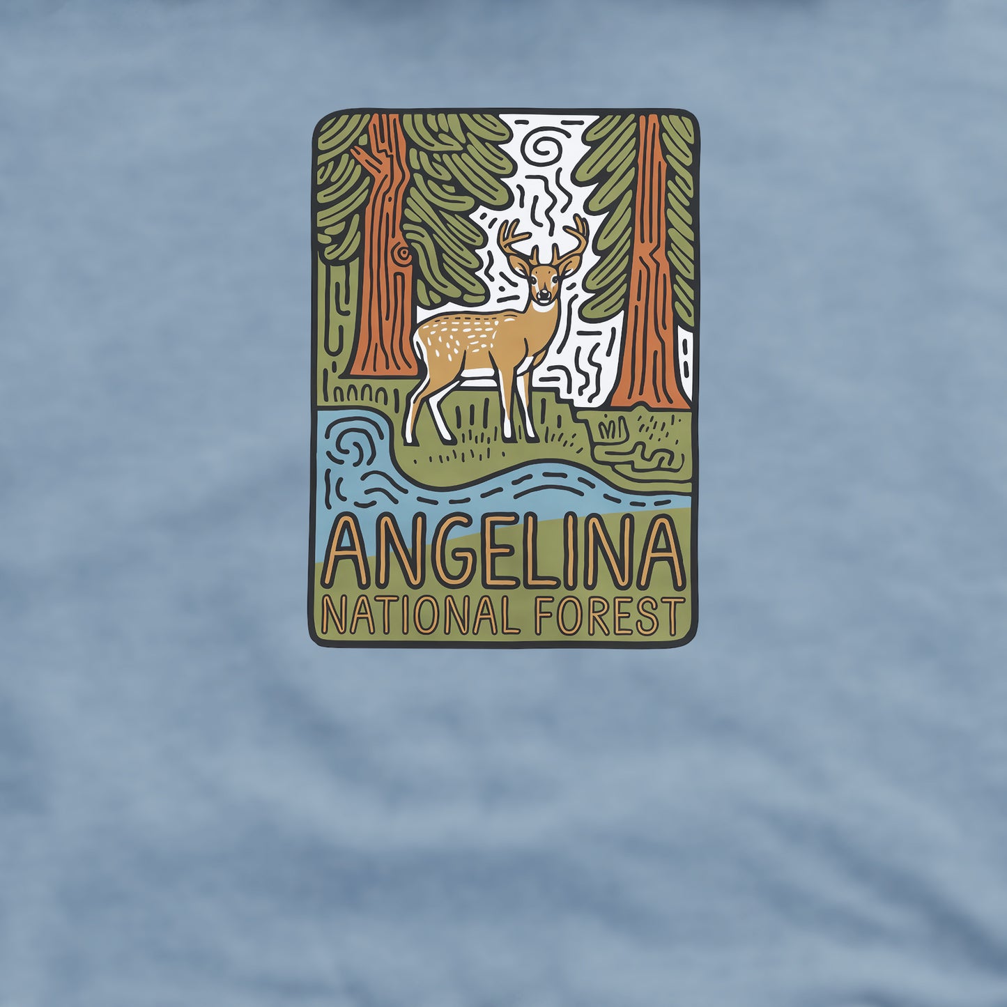 Angelina National Forest Crewneck Sweatshirt Adventure and Outdoors Themed Sweatshirt