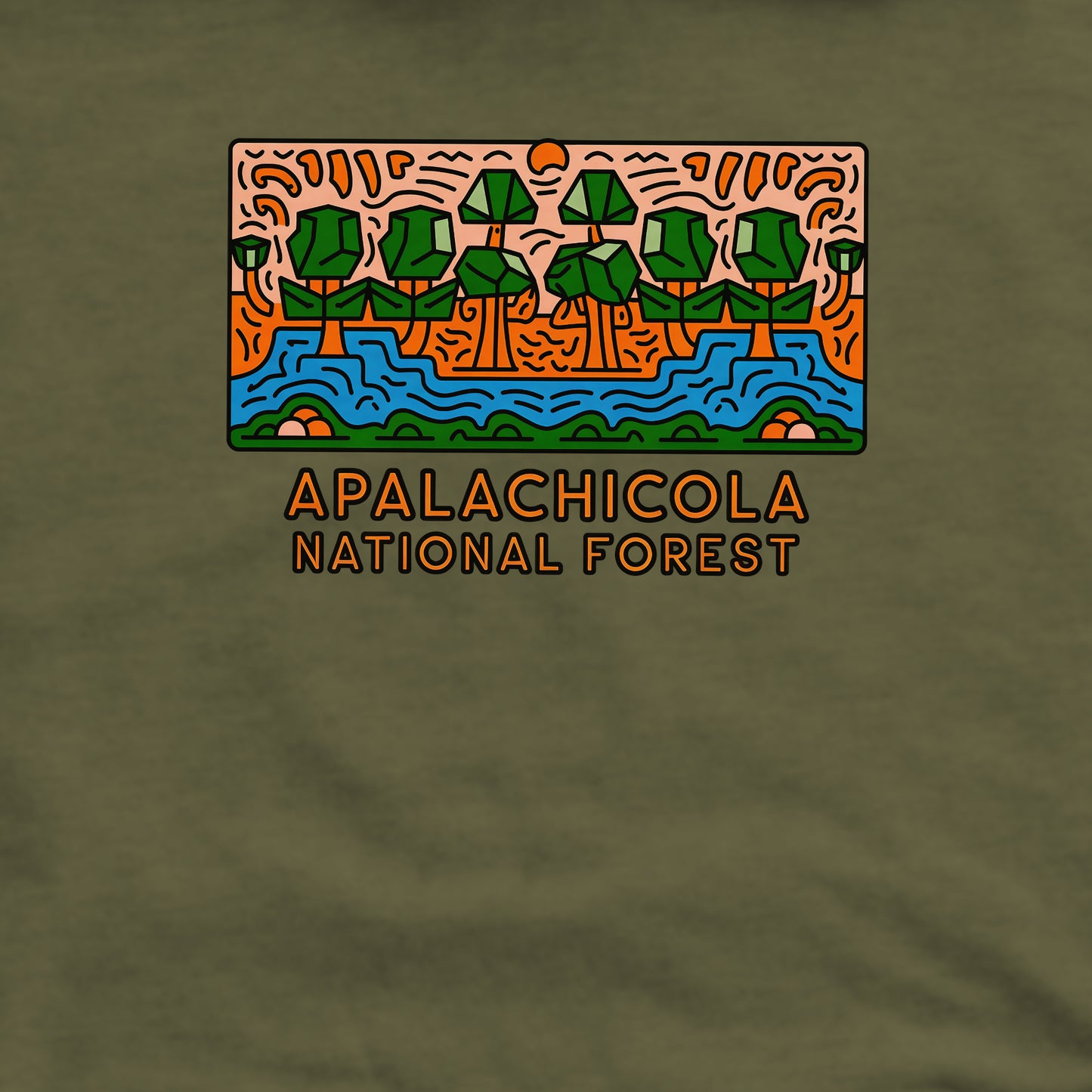 Apalachicola National Forest Crewneck Sweatshirt Adventure and Outdoors Themed Sweatshirt