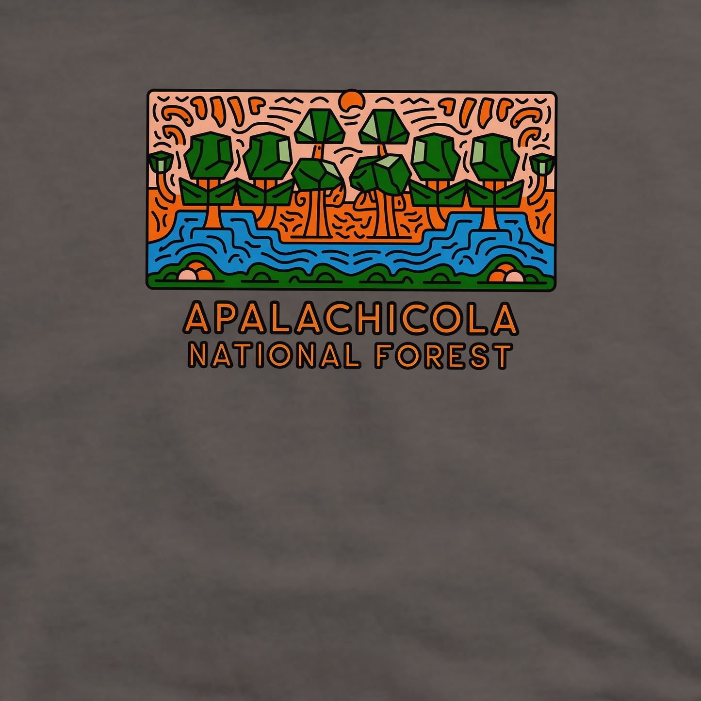 Apalachicola National Forest Crewneck Sweatshirt Adventure and Outdoors Themed Sweatshirt