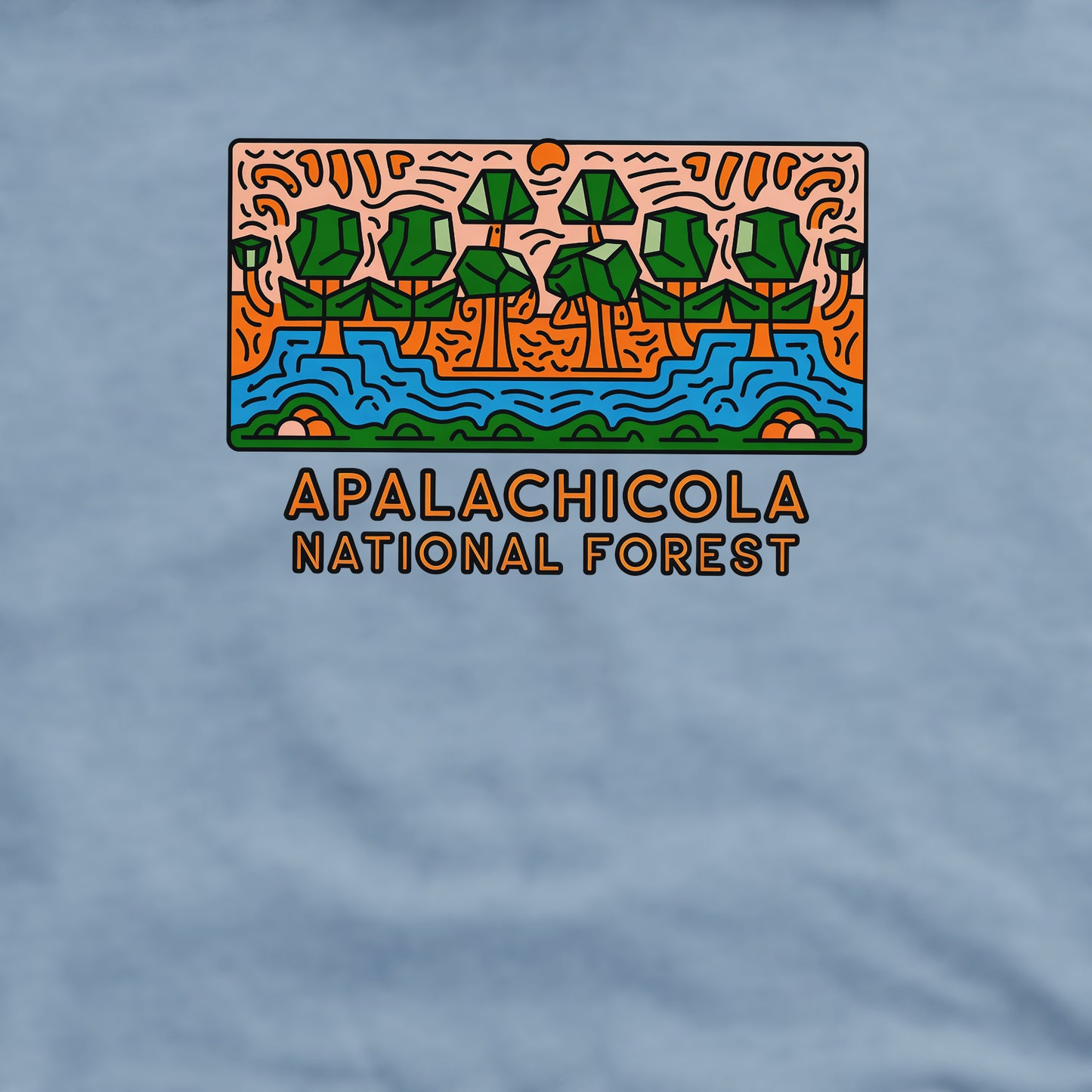 Apalachicola National Forest Crewneck Sweatshirt Adventure and Outdoors Themed Sweatshirt