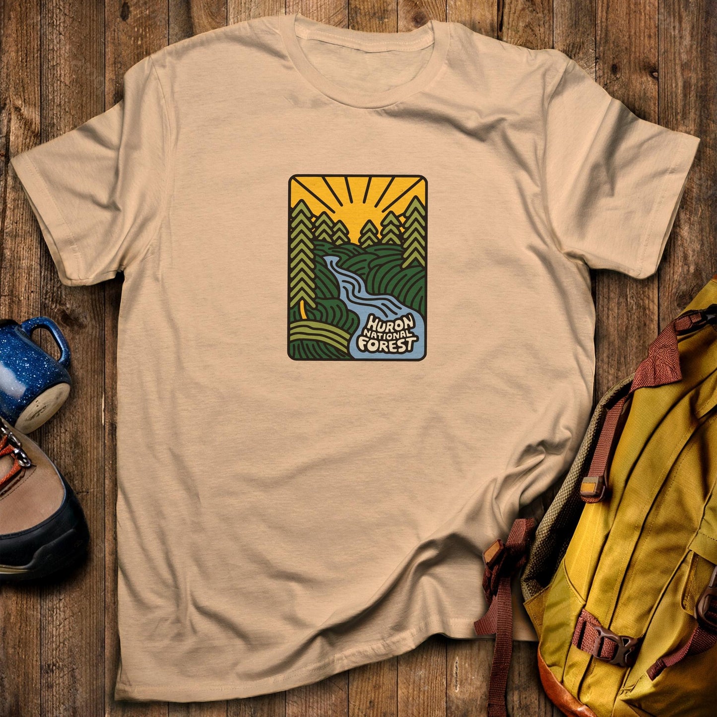 Huron National Forest T-Shirt Sand Adventure and Outdoors Themed T-Shirt