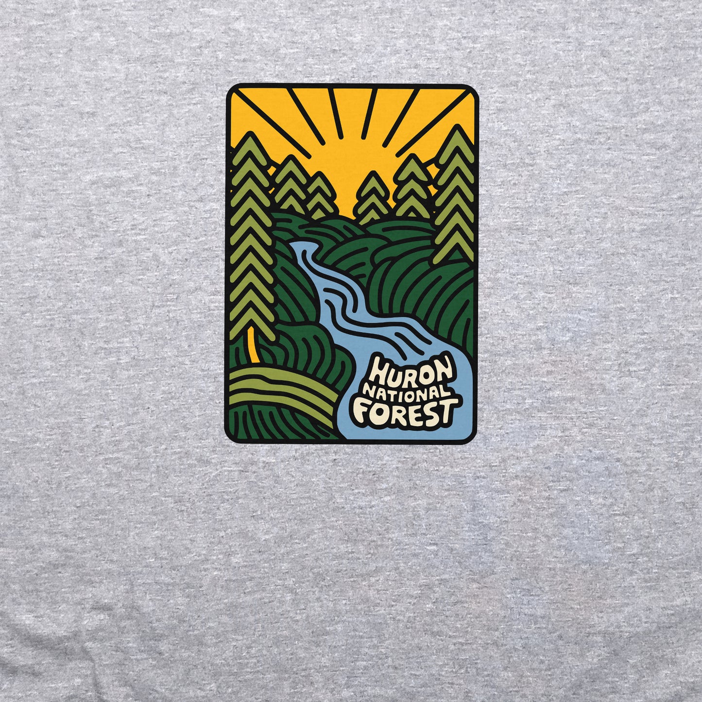 Huron National Forest Crewneck Sweatshirt Adventure and Outdoors Themed Sweatshirt