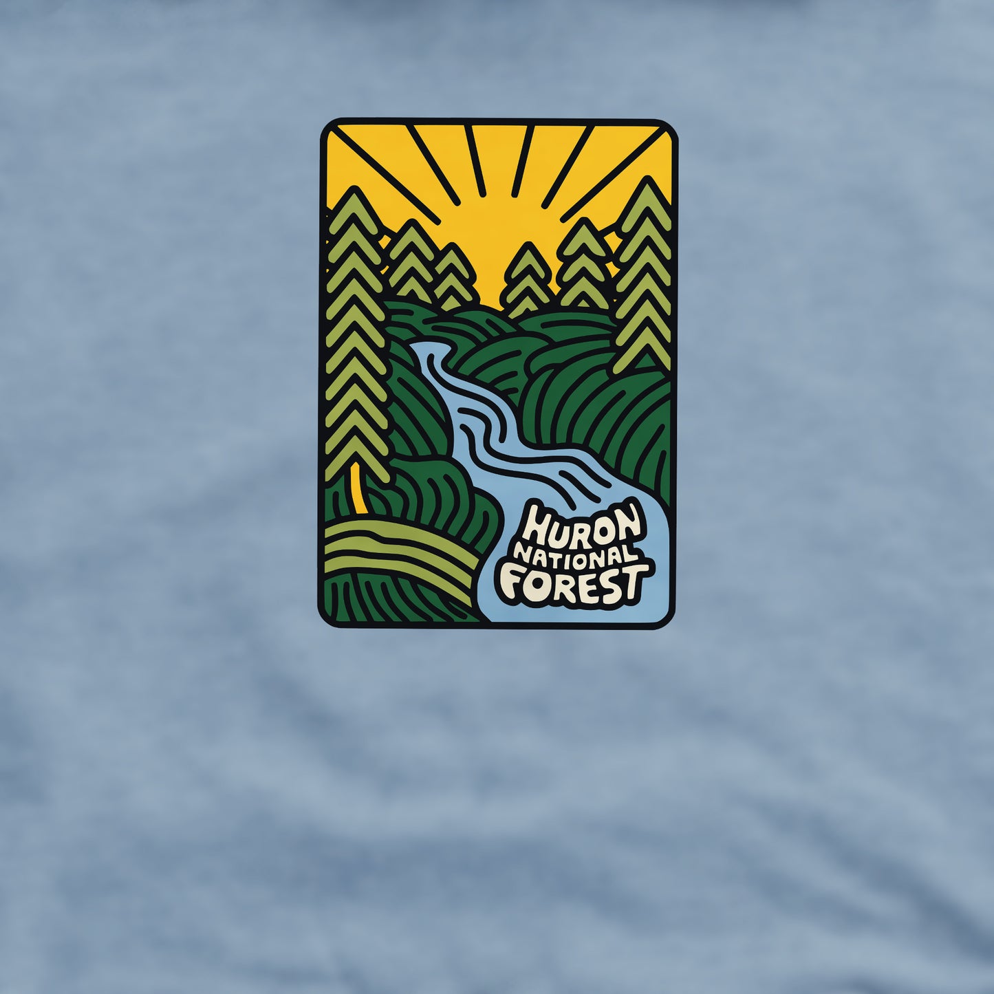 Huron National Forest Crewneck Sweatshirt Adventure and Outdoors Themed Sweatshirt