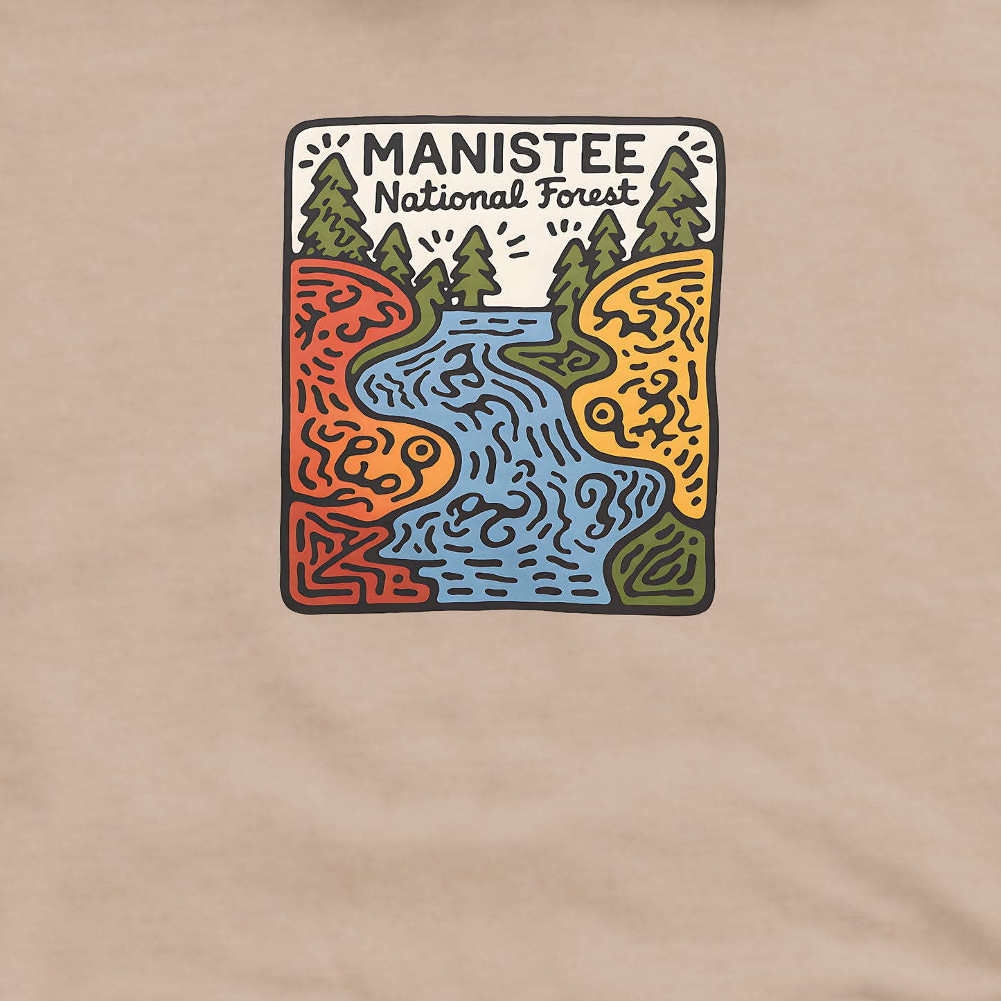 Manistee National Forest Crewneck Sweatshirt Adventure and Outdoors Themed Sweatshirt