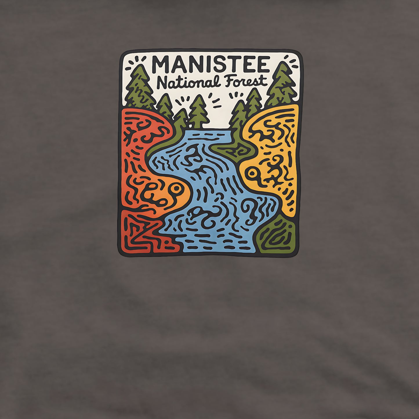 Manistee National Forest Crewneck Sweatshirt Adventure and Outdoors Themed Sweatshirt