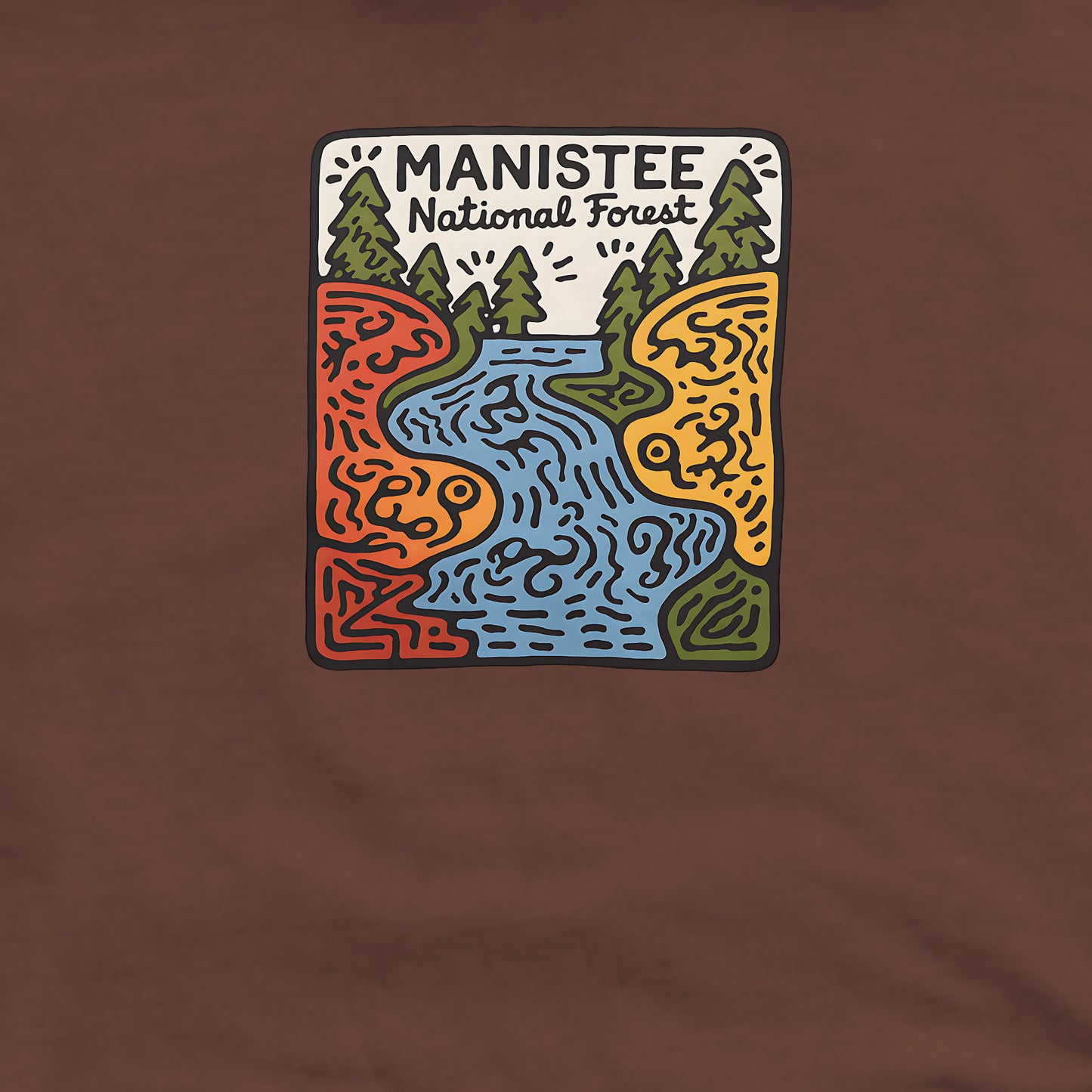 Manistee National Forest Crewneck Sweatshirt Adventure and Outdoors Themed Sweatshirt
