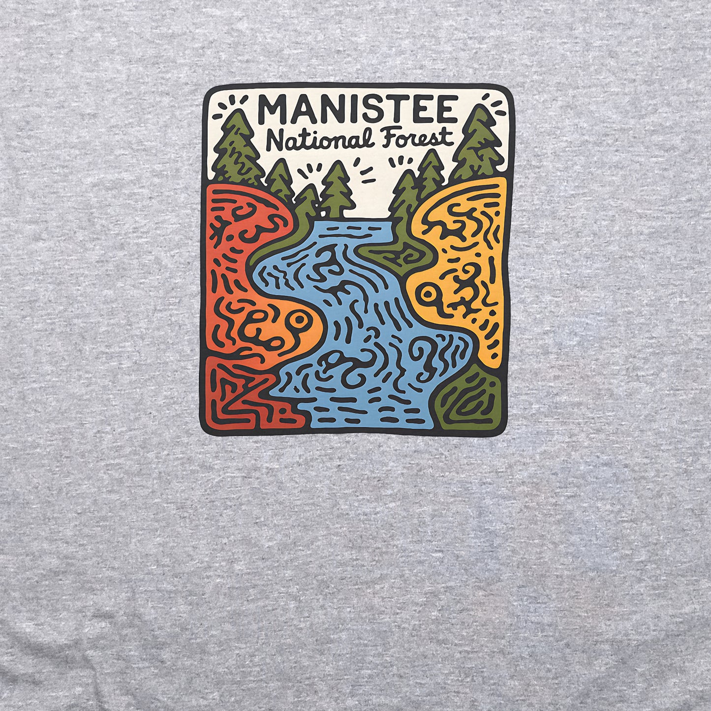 Manistee National Forest Crewneck Sweatshirt Adventure and Outdoors Themed Sweatshirt
