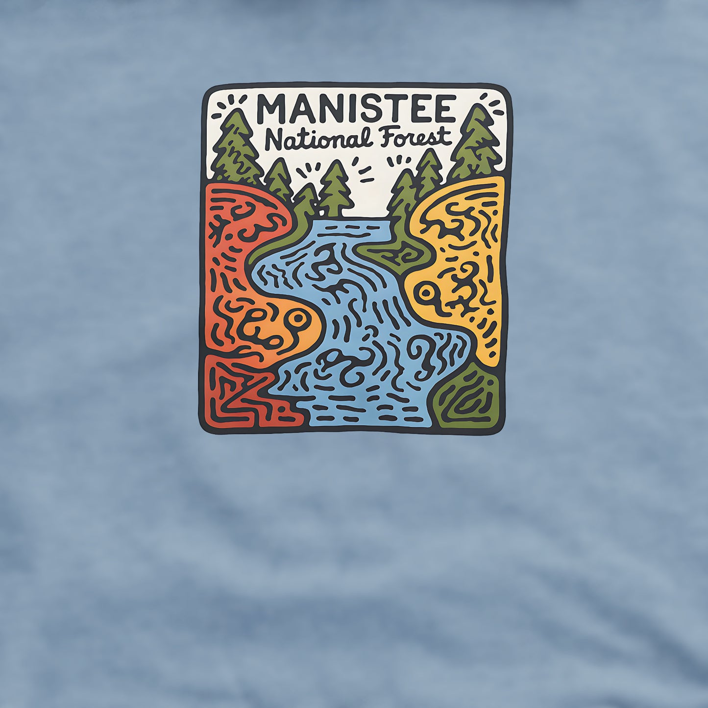 Manistee National Forest Crewneck Sweatshirt Adventure and Outdoors Themed Sweatshirt