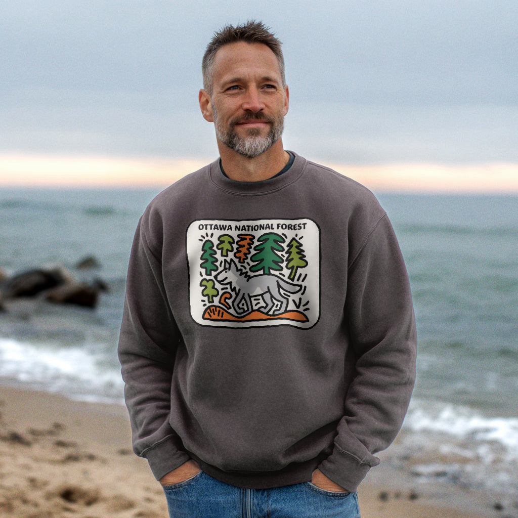 Ottawa National Forest Crewneck Sweatshirt Adventure and Outdoors Themed Sweatshirt