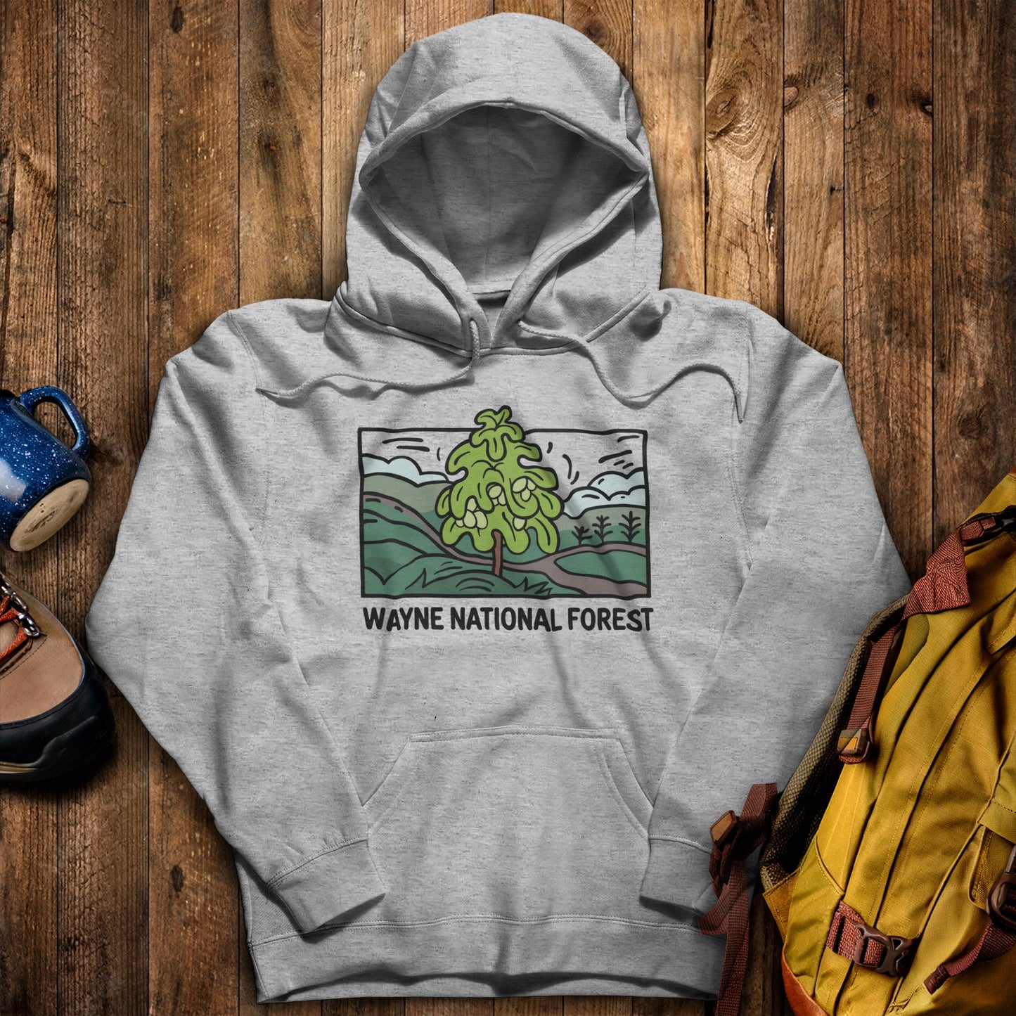 Wayne National Forest Hoodie Sport Grey Adventure and Outdoors Themed Hoodie