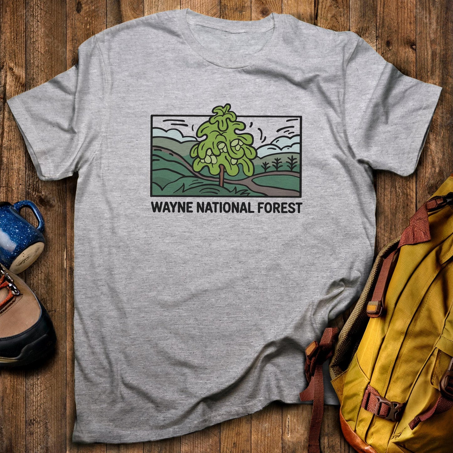 Wayne National Forest T-Shirt Sport Grey Adventure and Outdoors Themed T-Shirt