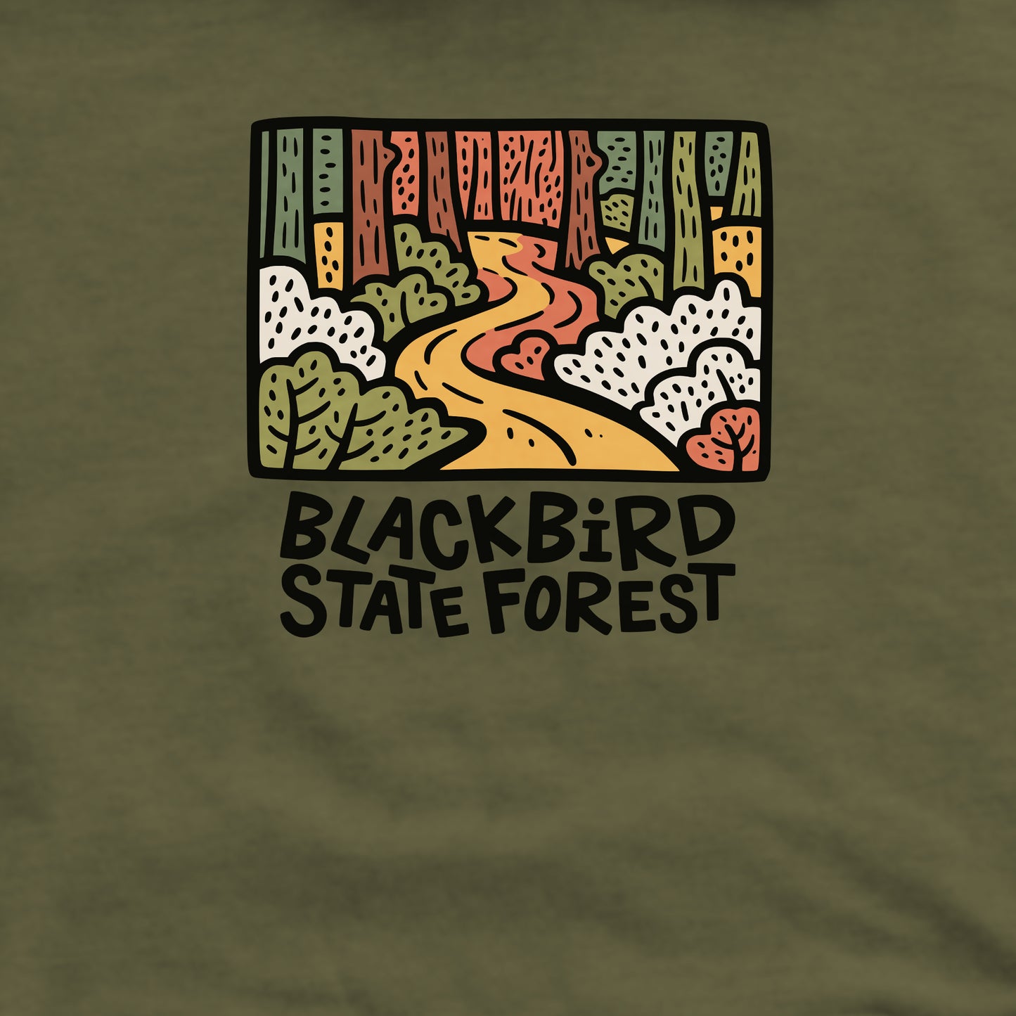 Blackbird State Forest Crewneck Sweatshirt Adventure and Outdoors Themed Sweatshirt