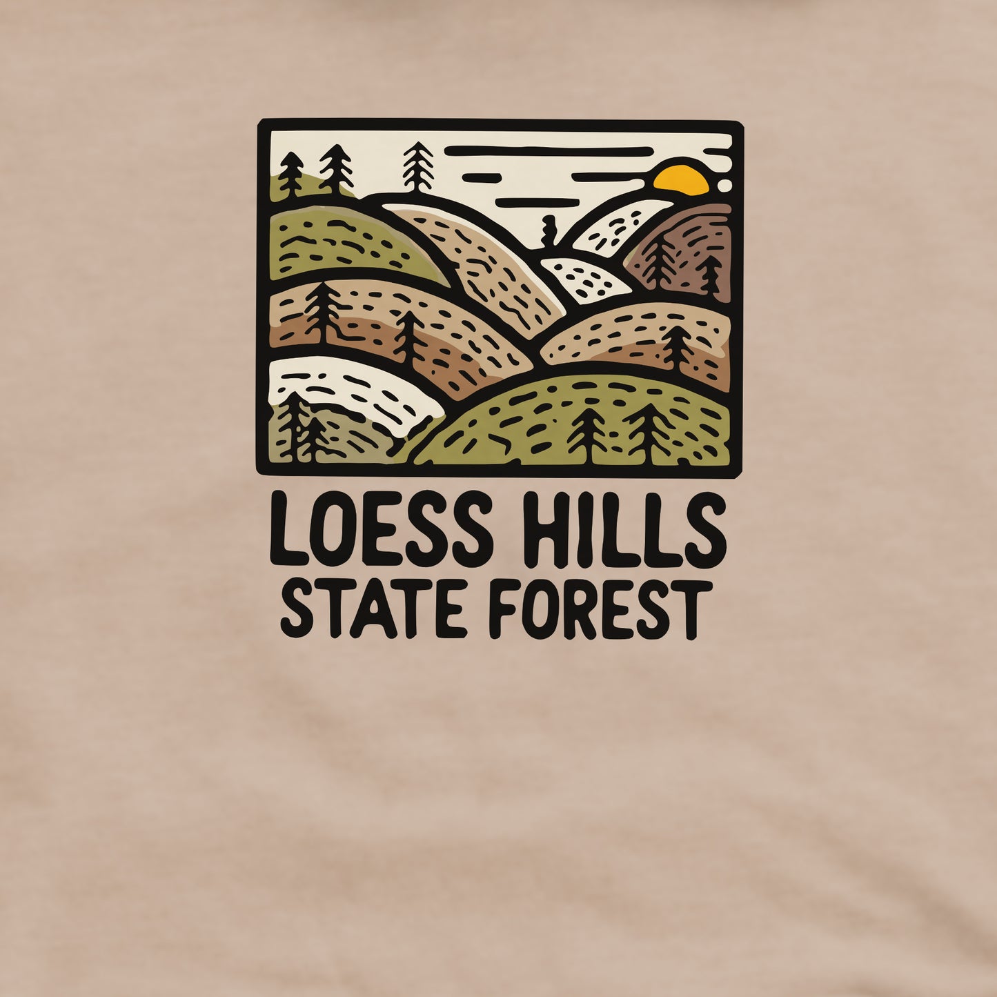 Loess Hills State Forest Crewneck Sweatshirt Adventure and Outdoors Themed Sweatshirt