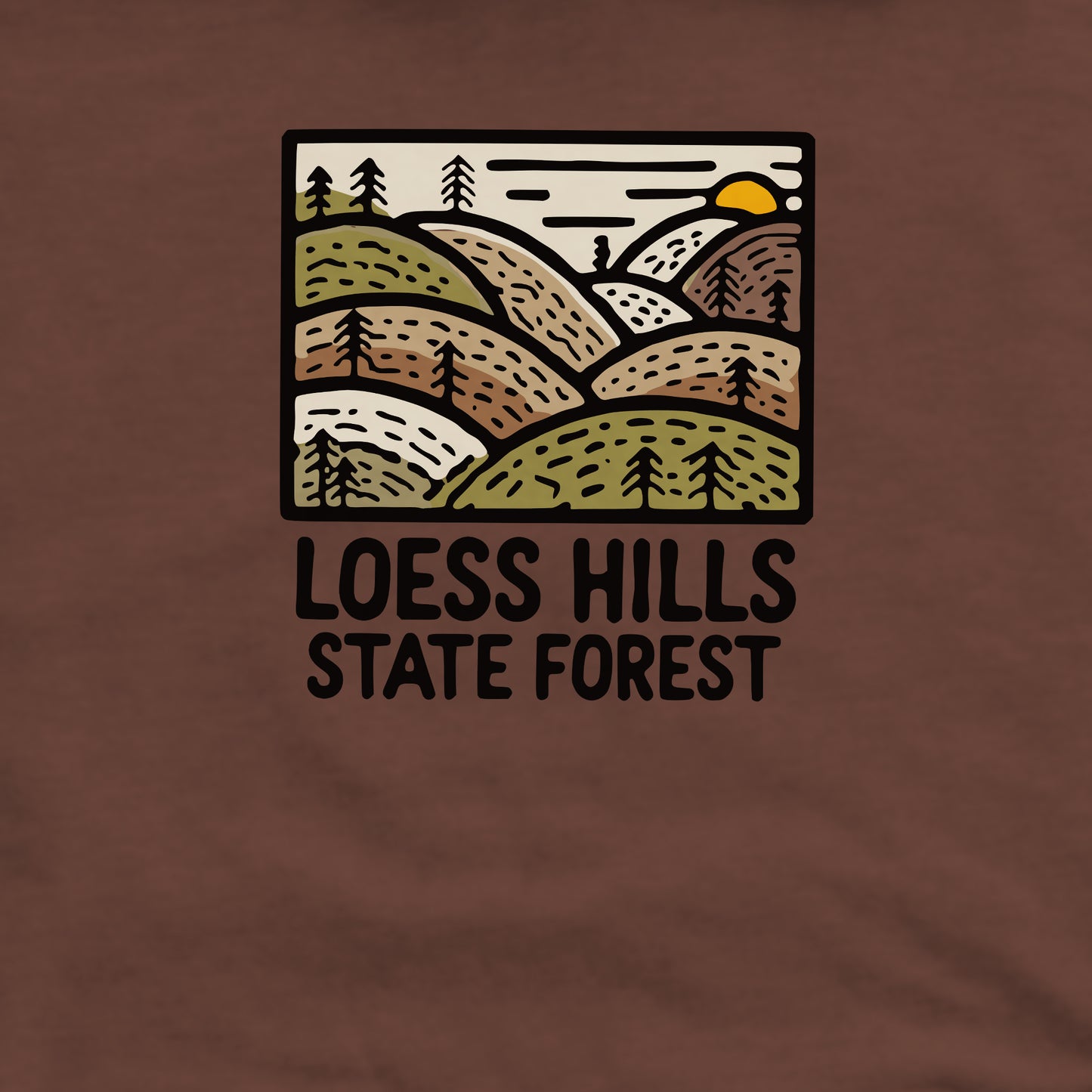 Loess Hills State Forest Crewneck Sweatshirt Adventure and Outdoors Themed Sweatshirt