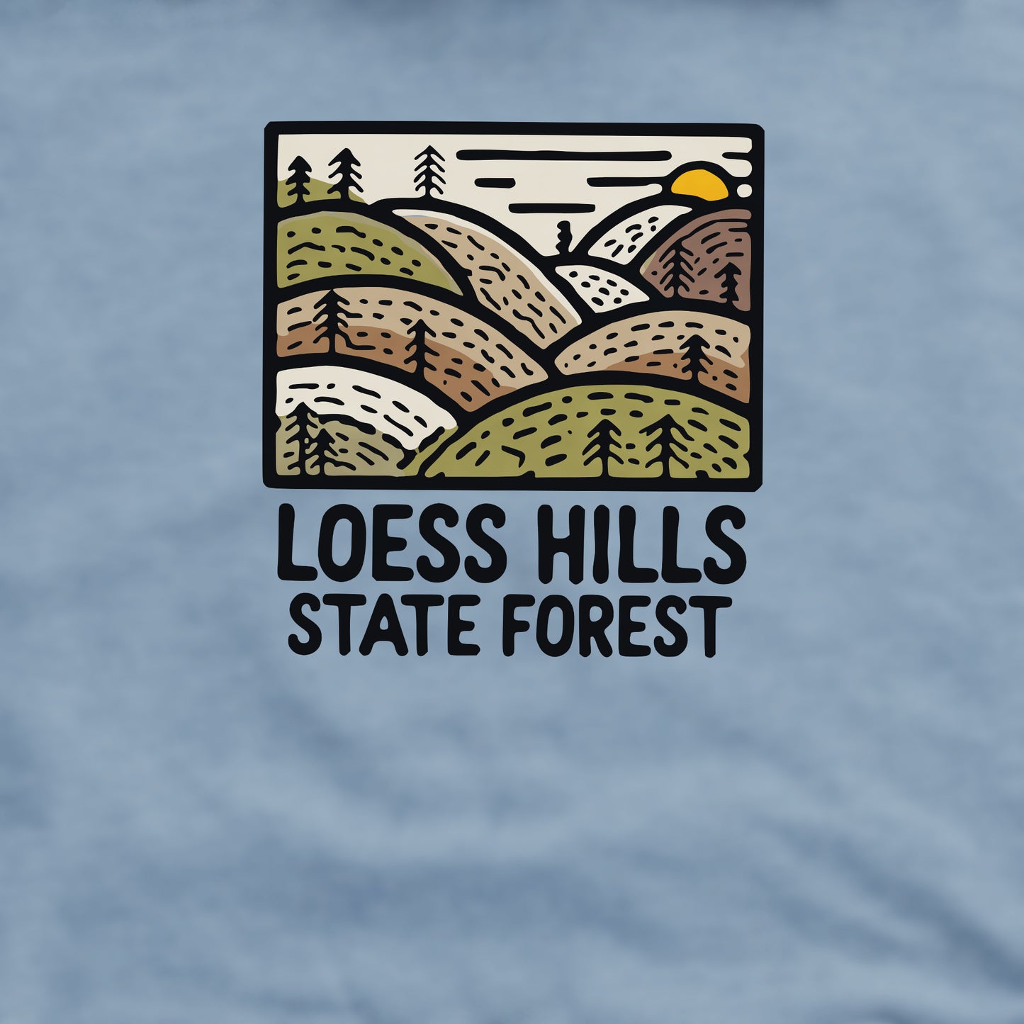 Loess Hills State Forest Crewneck Sweatshirt Adventure and Outdoors Themed Sweatshirt