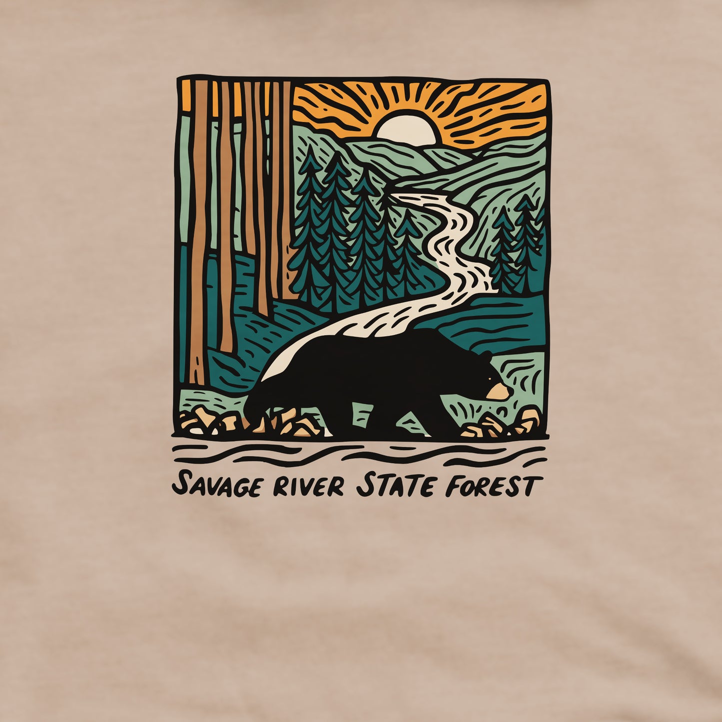 Savage River State Forest Crewneck Sweatshirt Adventure and Outdoors Themed Sweatshirt